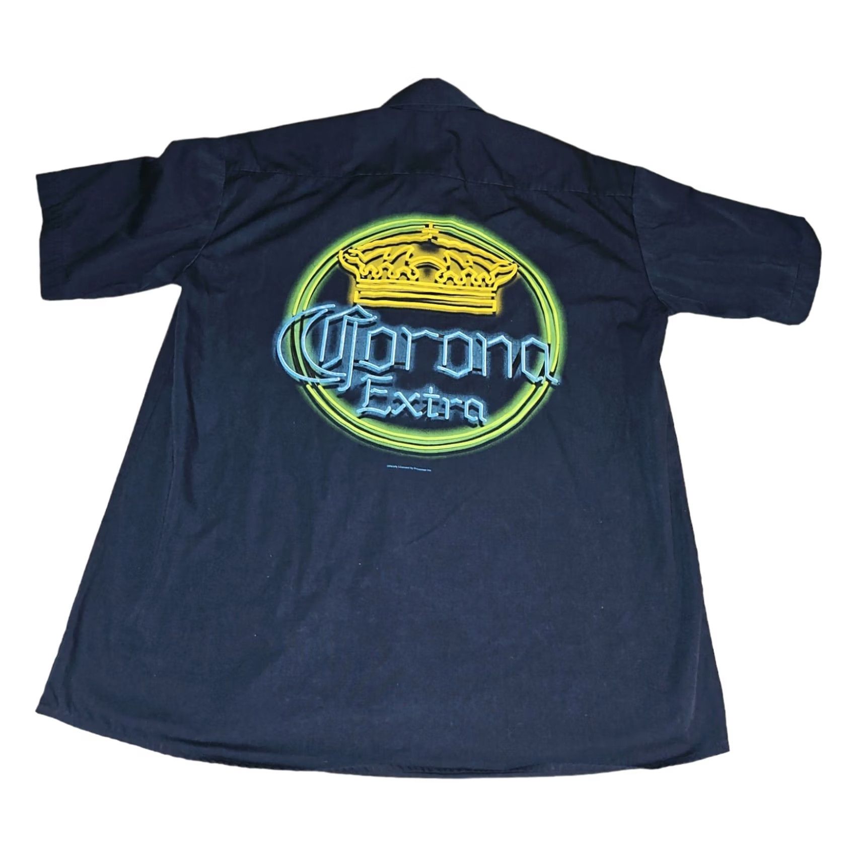Vintage Balzout Corona Extra Button Down Short Sleeve Shirt Men L Black Size US L / EU 52-54 / 3 - 2 Thumbnail