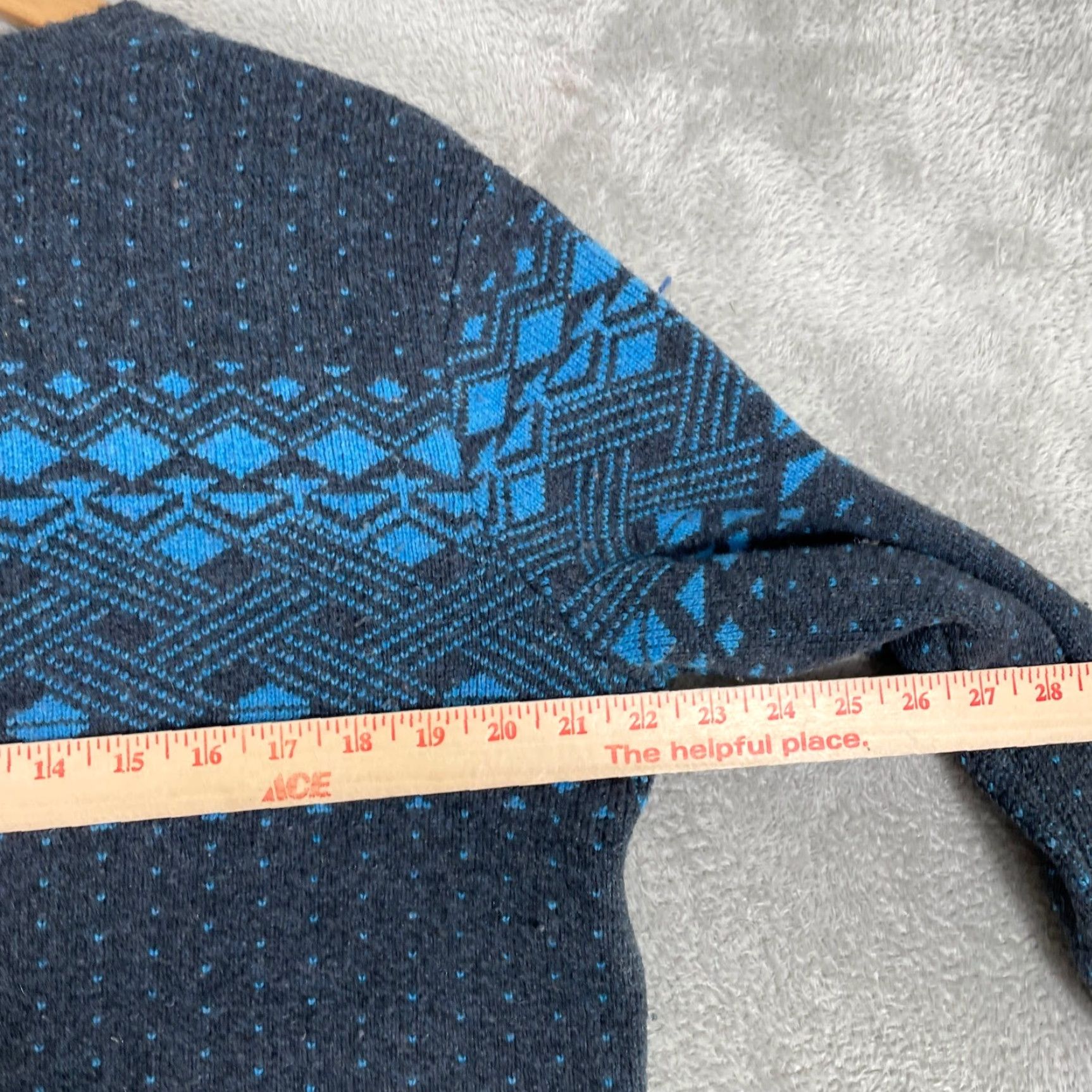 Timberland VINTAGE: No Timberland Sweater Mens Medium Gray Blue Fair Isle Lambswool Crewneck Size US M / EU 48-50 / 2 - 8 Thumbnail