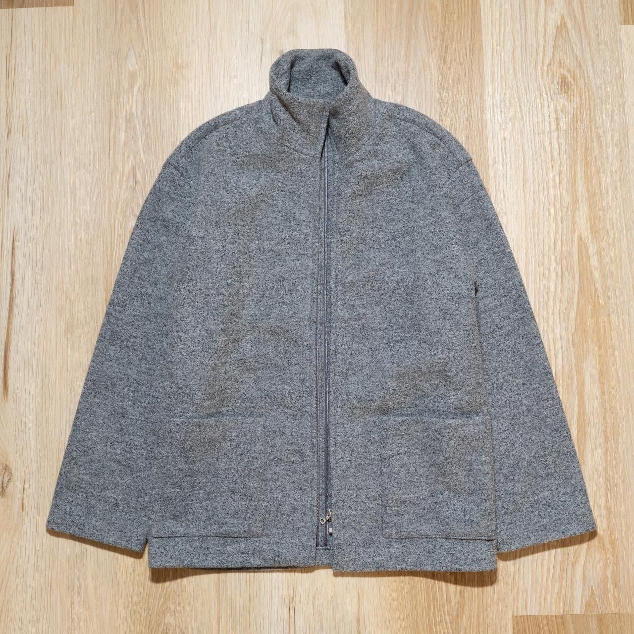 Auralee Wool Ling Yarn Milled Jersey Zip Blouson