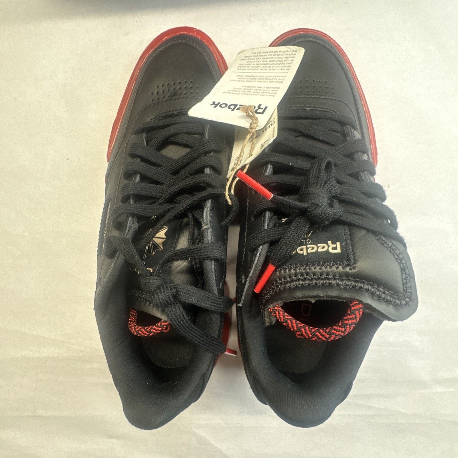 Reebok Size 5.5 - Reebok Cardi B x Club C Black Vector Red W Size US 5.5 / IT 35.5 - 13 Thumbnail
