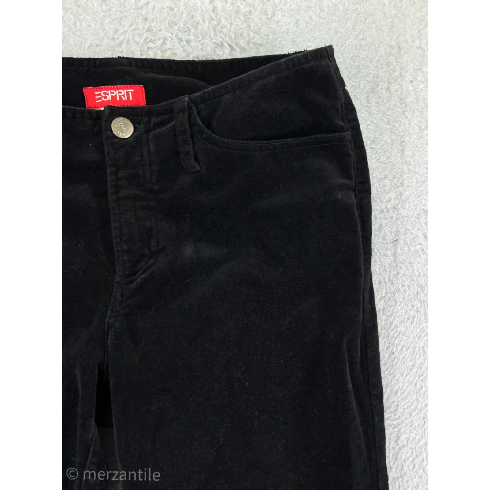 Esprit Esprit Womens Pants Chino Bootcut Black Corduroy Stretch Size 3 Casual Business Workwear Size 26" / US 2 / IT 38 - 7 Thumbnail