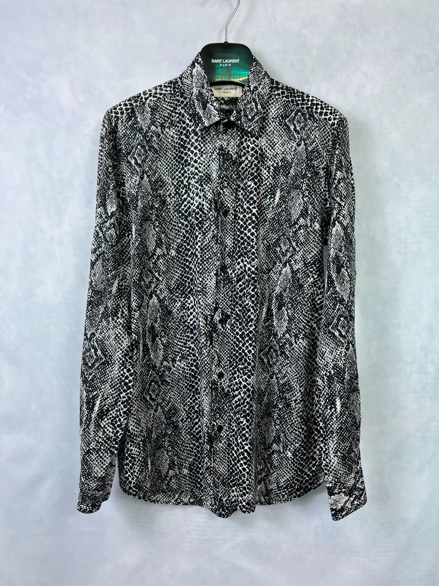 Saint Laurent Paris SLP 14fw Python Print Shirt 37 Size US S / EU 44-46 / 1 - 1 Thumbnail