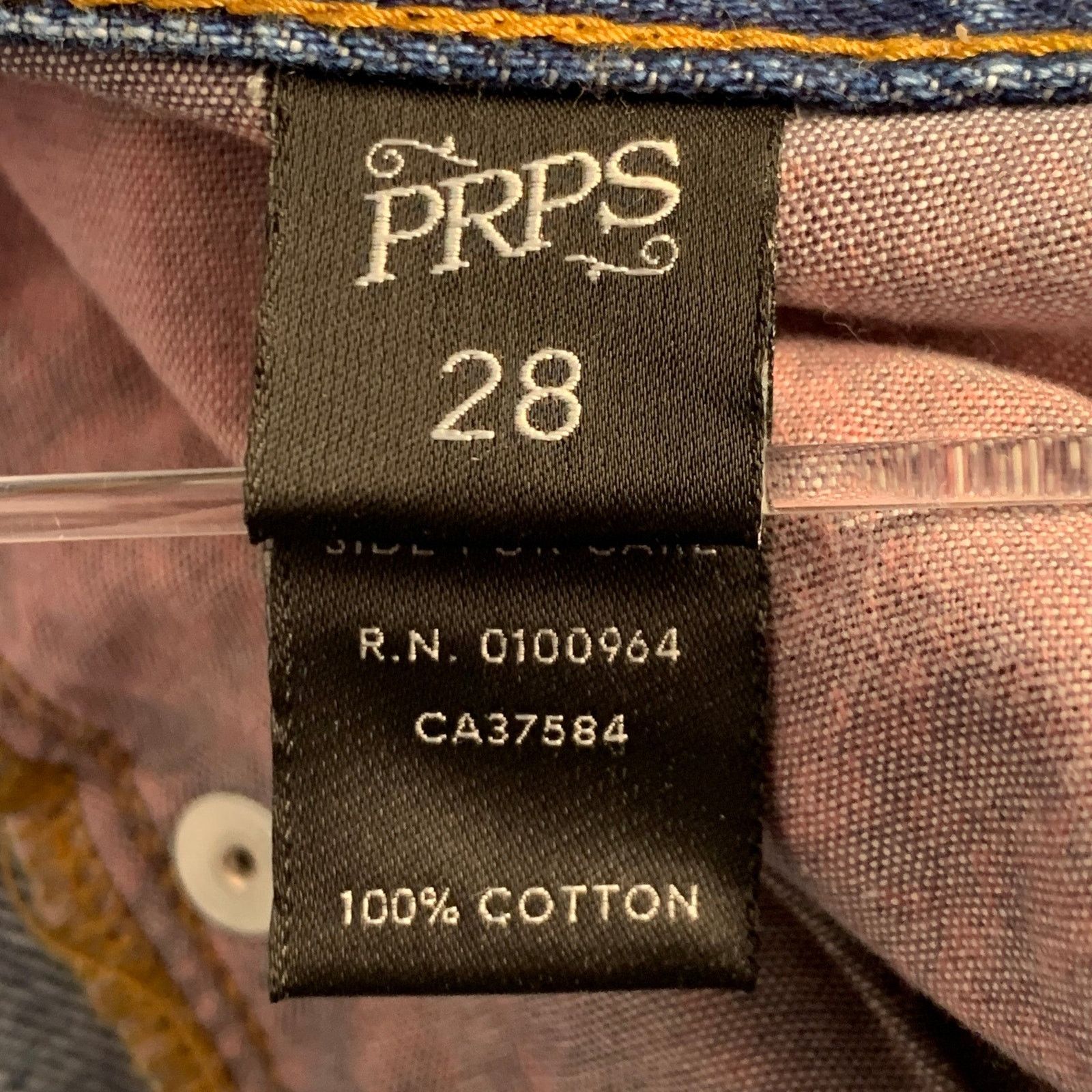 Prps PRPS Size 28 El Camino Blue Cotton Distressed Tapered Jeans Size 28" / US 6 / IT 42 - 8 Thumbnail
