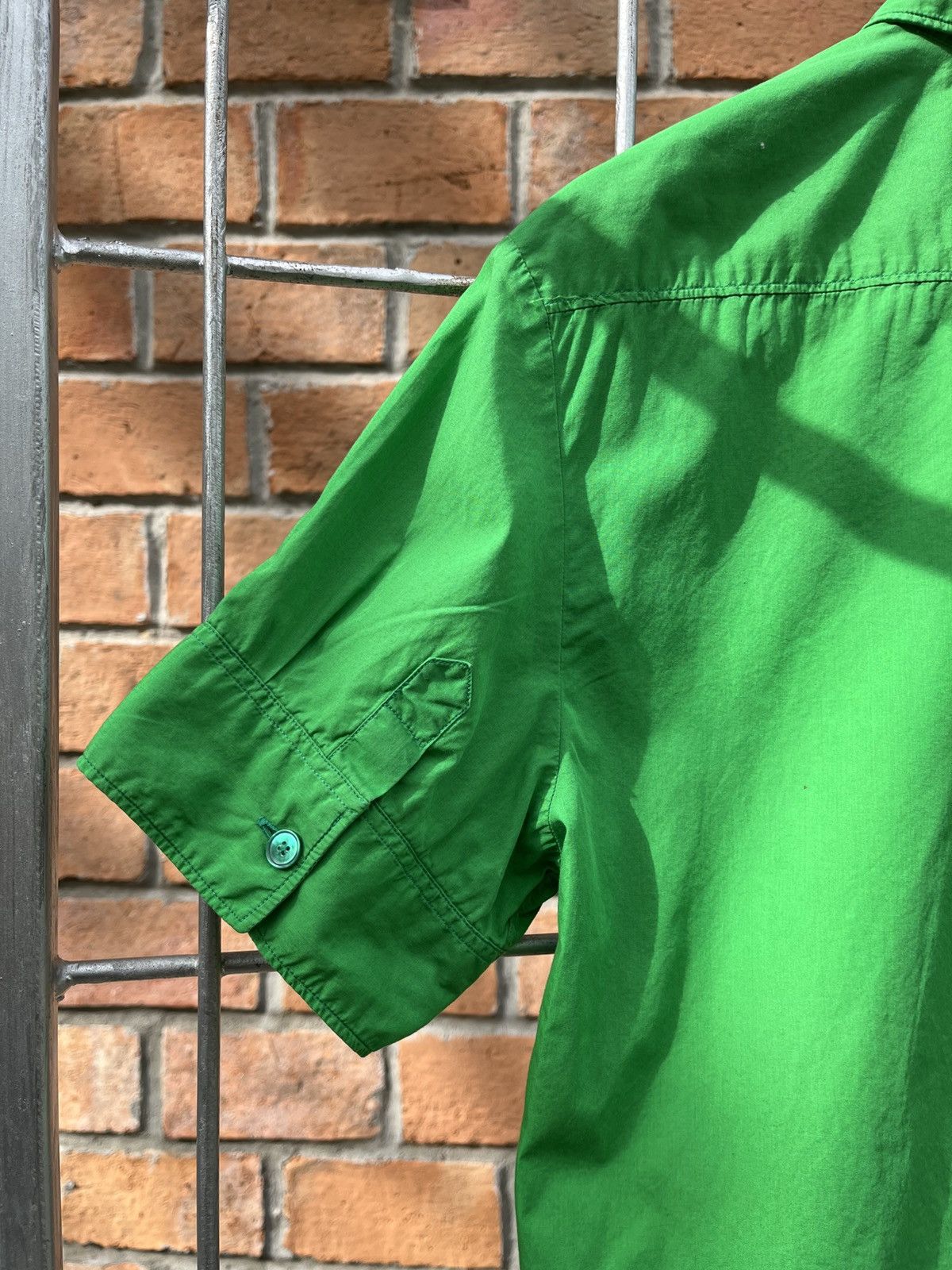 Acne Studios Acne Studios Green Button-Up Shirt Size M / US 6-8 / IT 42-44 - 7 Thumbnail