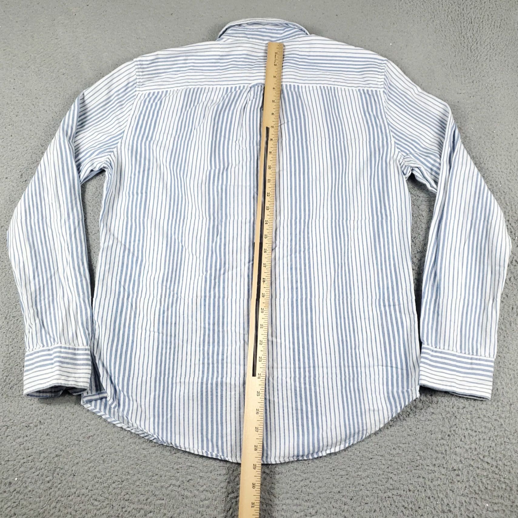 American Eagle Outfitters AMERICAN EAGLE OUTFITTERS Shirt Men Medium Blue Striped Button-Up Long Sleeve Casual Collared UIO Size US M / EU 48-50 / 2 - 3 Thumbnail
