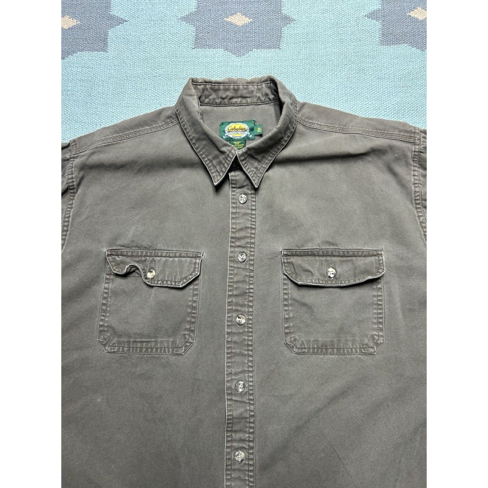Vintage VINTAGE Cabela's Long Sleeve Button Shirt Canvas Cotton Tan Brown XL Tall Shirt Mens Brown Canvas Cotton Button-Up Size US XL / EU 56 / 4 - 3 Thumbnail