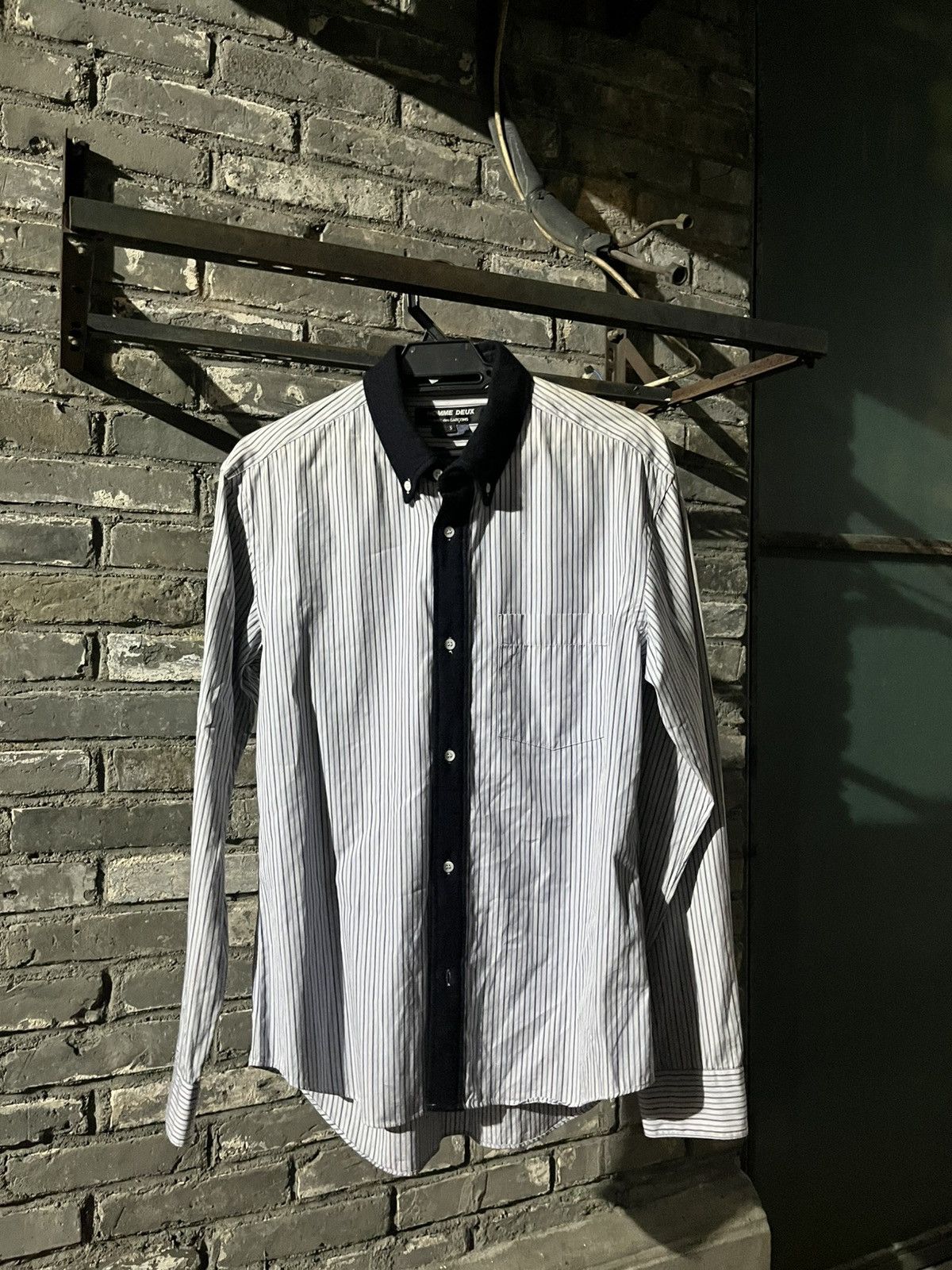 Comme des Garcons Homme Deux COMME des GARÇONS Homme Deux Striped Shirt Size US S / EU 44-46 / 1 - 1 Thumbnail