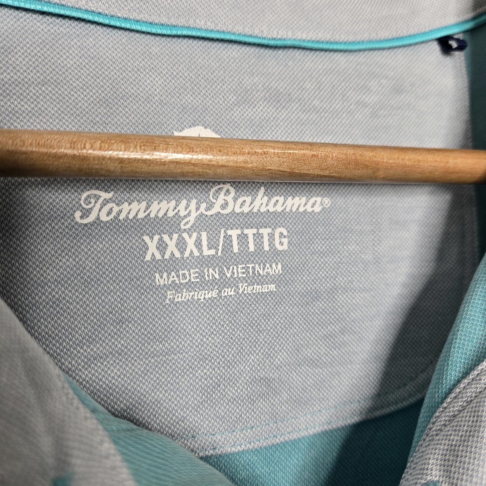 Tommy Bahama Tommy Bahama Shirt Mens XXXL Tencel Green Short Sleeve Polo Size US XXL / EU 58 / 5 - 2 Thumbnail