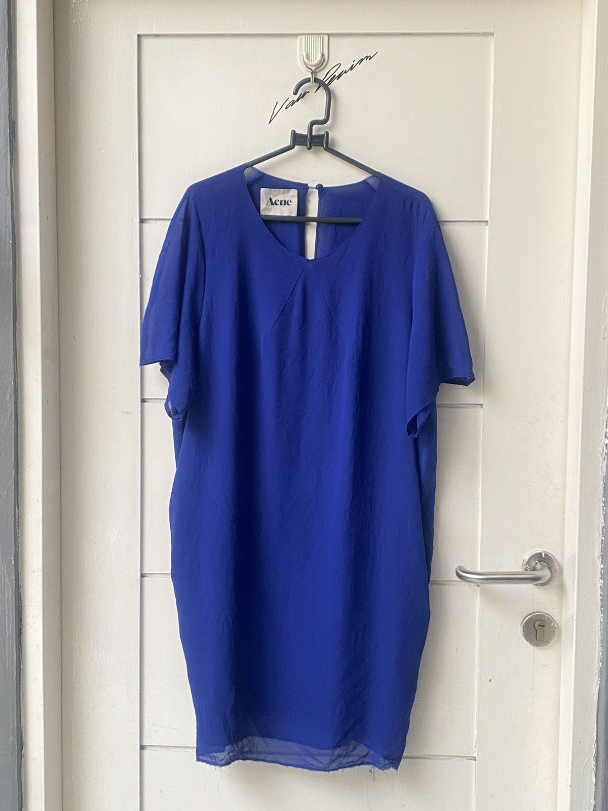 Acne Studios ACNE STUDIOS Blue Midi Dress Size L / US 10 / IT 46 - 10 Thumbnail