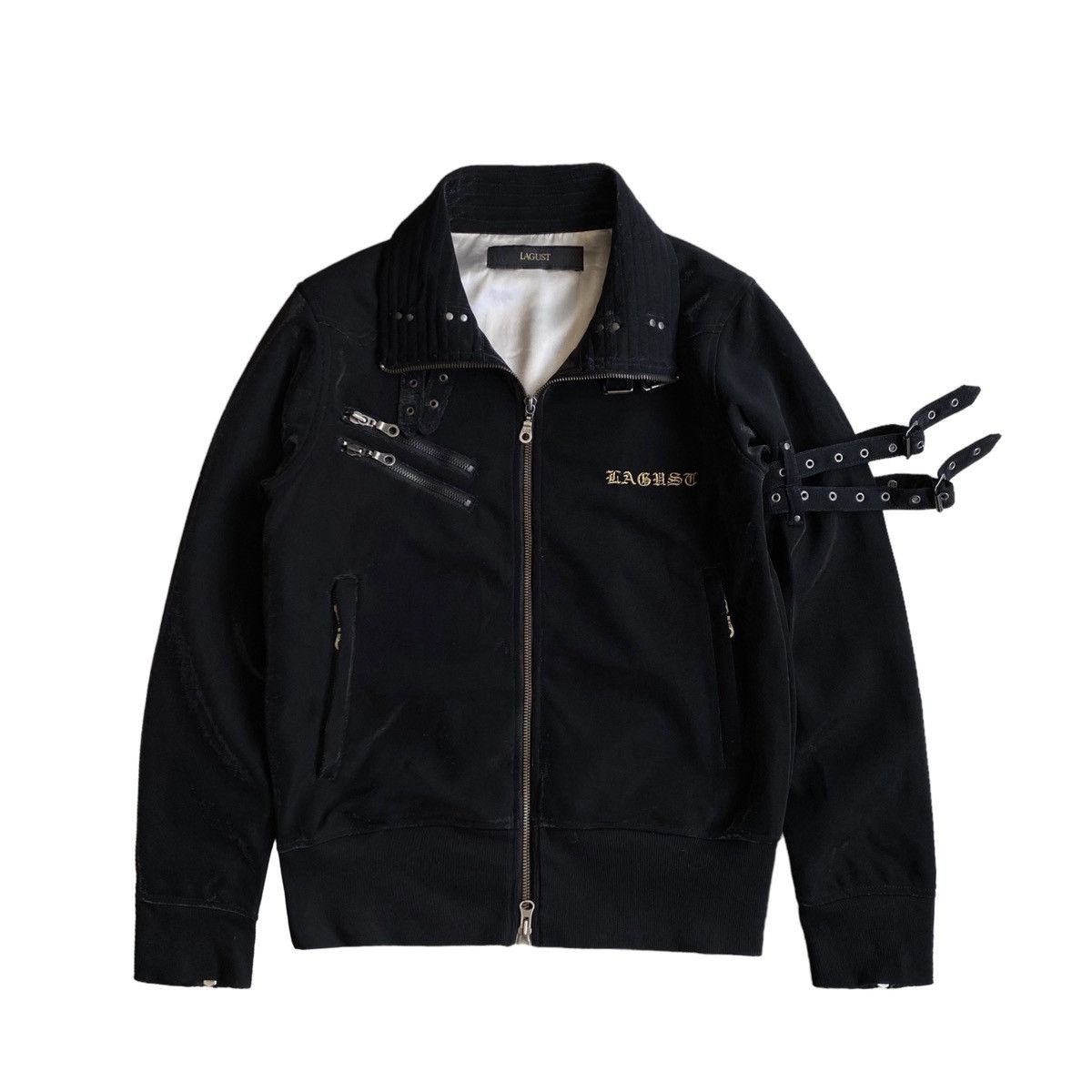 If Six Was Nine Lagust bondage full zipper jacket black outer outerwear Size M / US 6-8 / IT 42-44 - 2 Thumbnail