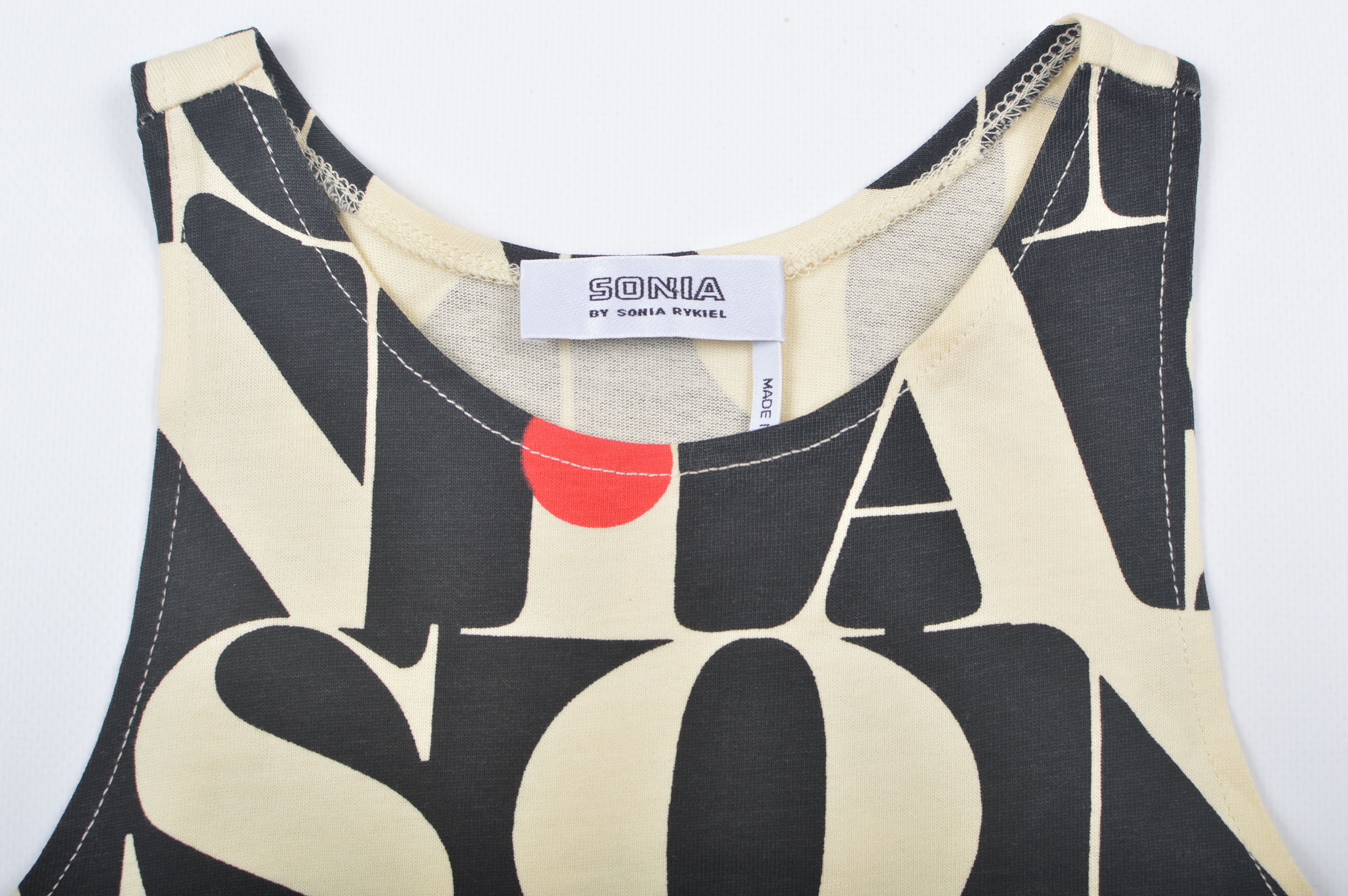 Designer × Sonia Rykiel Sonia Rykiel All-Print Logo Designer Mini Dress Size XS / US 0-2 / IT 36-38 - 2 Thumbnail