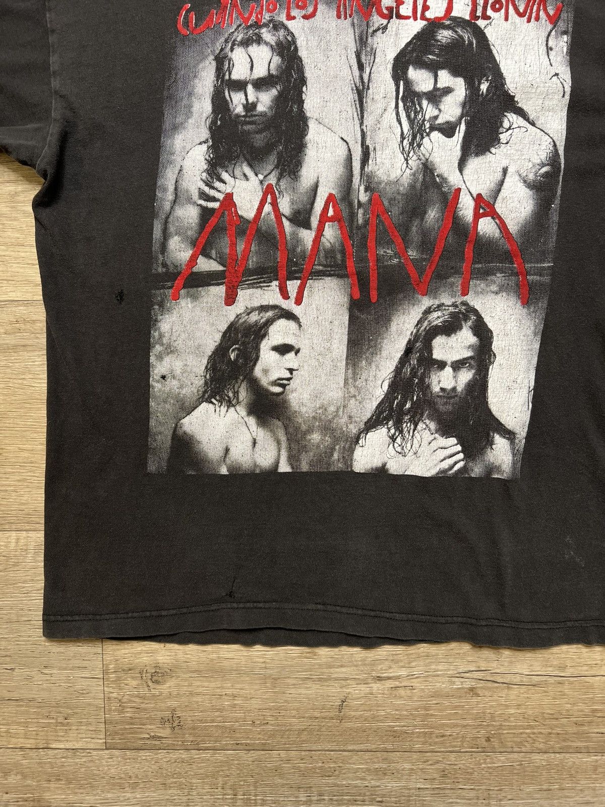 Band Tees × Vintage Vintage MANA Cuando Los Angeles Lloran Tour Black T-Shirt Size US XL / EU 56 / 4 - 4 Thumbnail