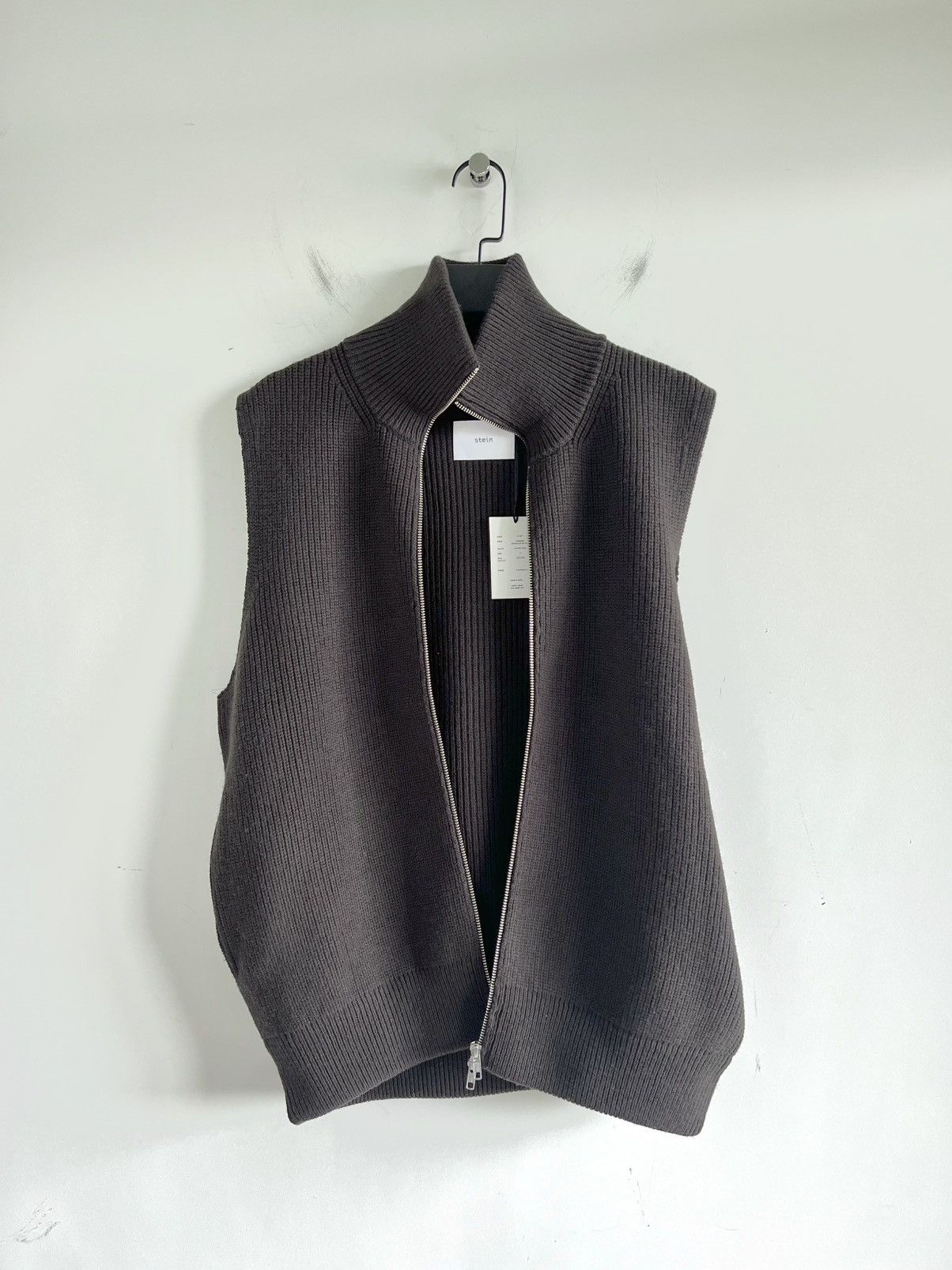 Stein stein - OVERSIZED DRIVERS KNIT ZIP VEST Size US M / EU 48-50 / 2 - 3 Thumbnail