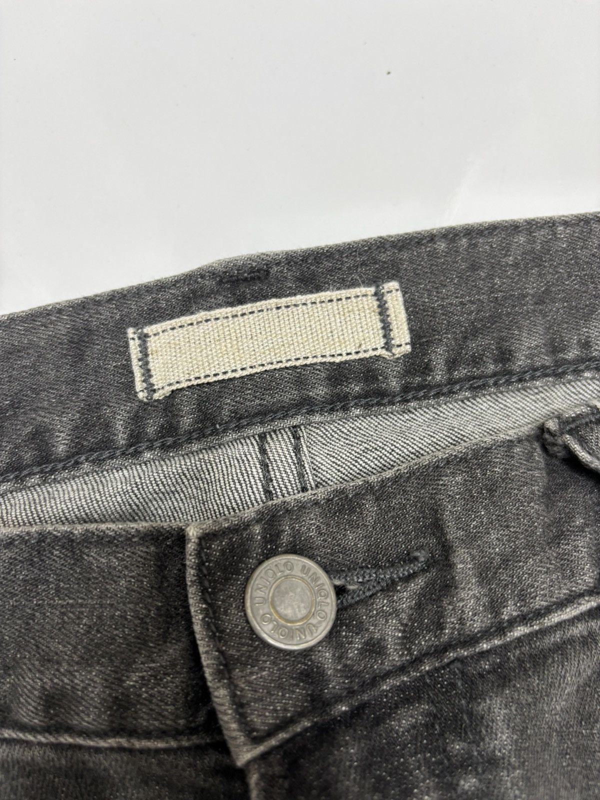 Kapital Vintage Uniqlo Faded Black Distressed Denim Jeans Size US 34 / EU 50 - 9 Thumbnail