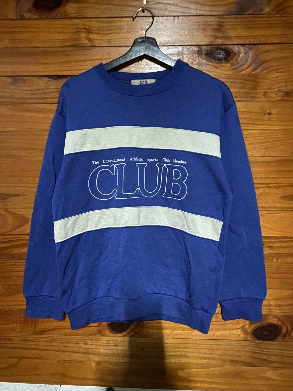 Vintage Vintage 1980s D’S Sports “Club” Sweatshirt Royal Blue Retro Size US M / EU 48-50 / 2 - 3 Thumbnail