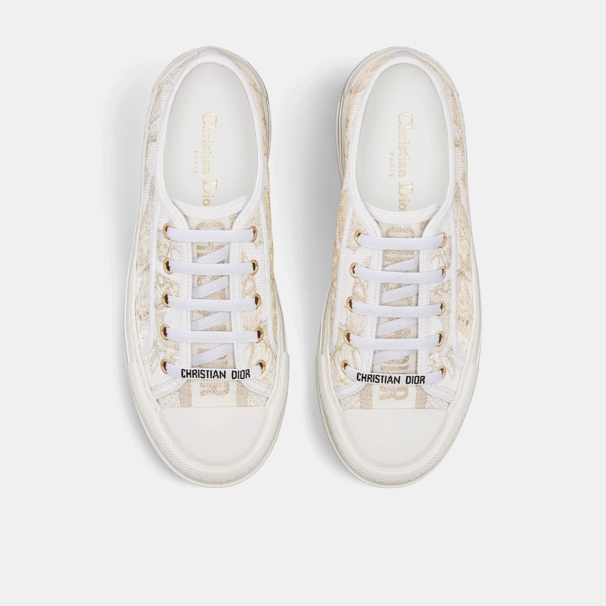 Dior o1bcso1str0225 Walk'n'Dior Platform Sneaker in White/Golden Size US 9 / IT 39 - 3 Thumbnail