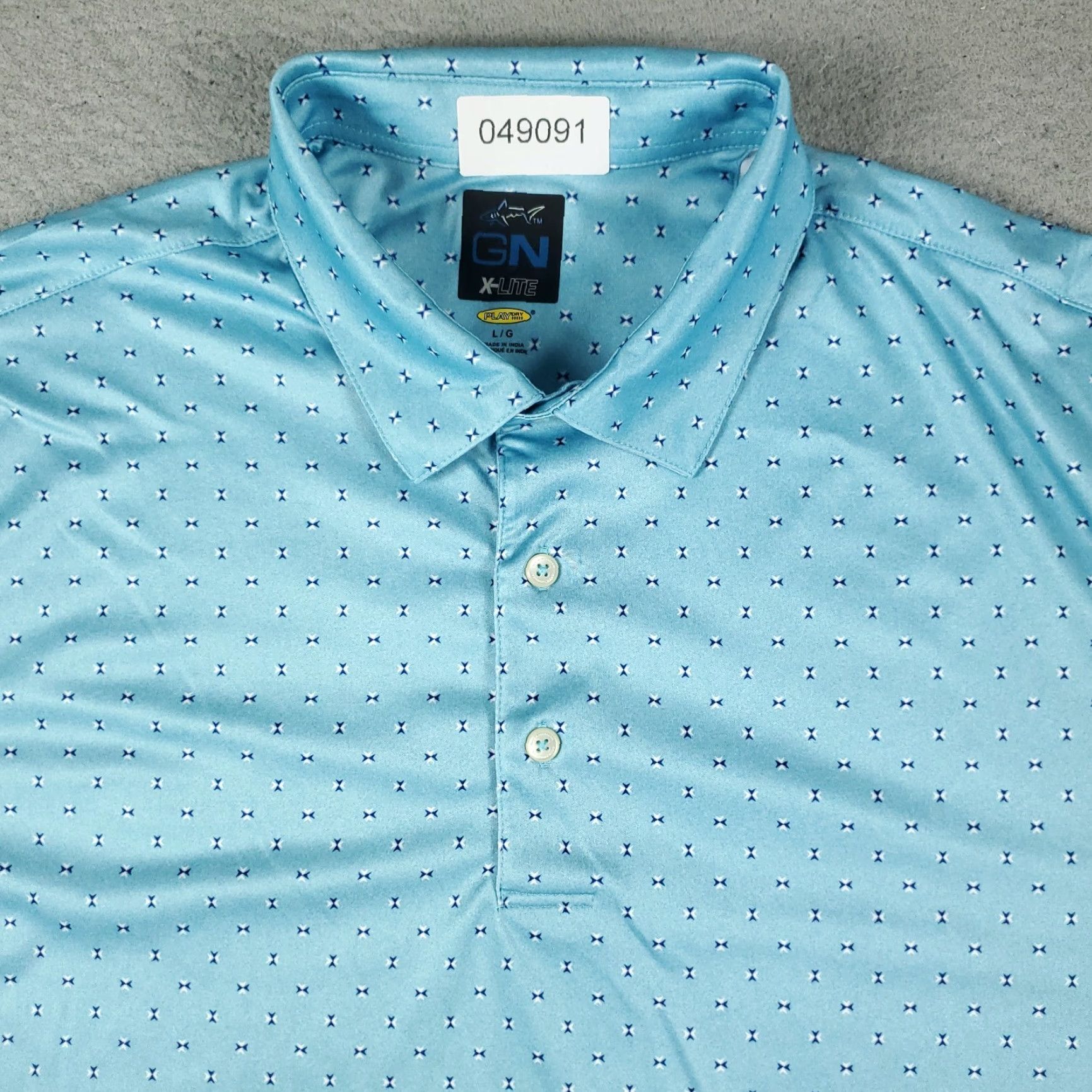 Vintage Greg Norman Polo Shirt Mens Large Blue Golf Casual Short Sleeve Size US L / EU 52-54 / 3 - 2 Thumbnail