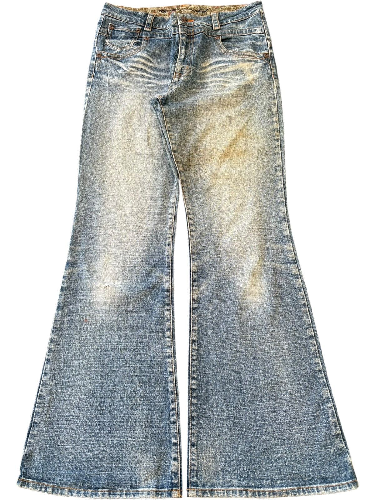 Hysteric Glamour Vintage Japanese Brand Distress High Rise Flare Jeans Size 32" / US 10 / IT 46 - 1 Thumbnail