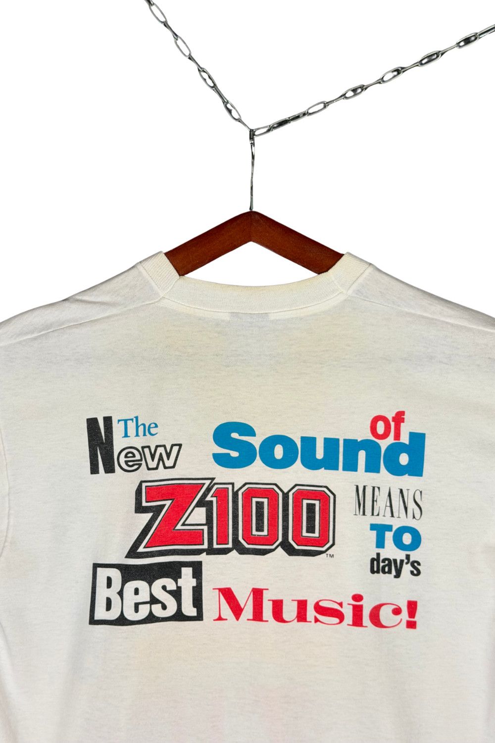 Vintage 1989 Z100 “The New Sound” Double Sided Promo Tee Size US L / EU 52-54 / 3 - 11 Thumbnail