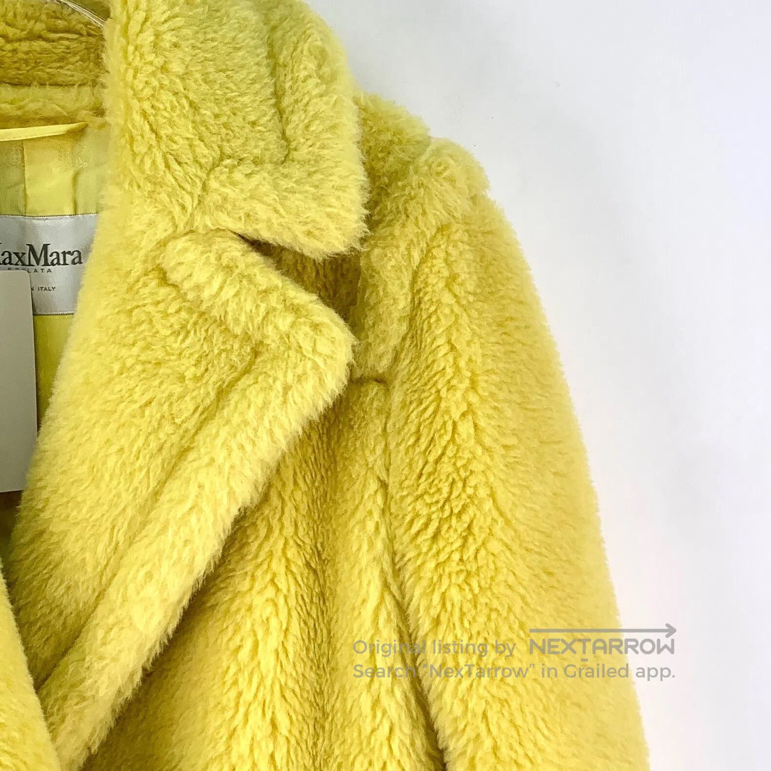 Max Mara Max Mara Yellow teddy wool lapel double-breasted long-slee Size XXS / US 00 / IT 34 - 3 Thumbnail
