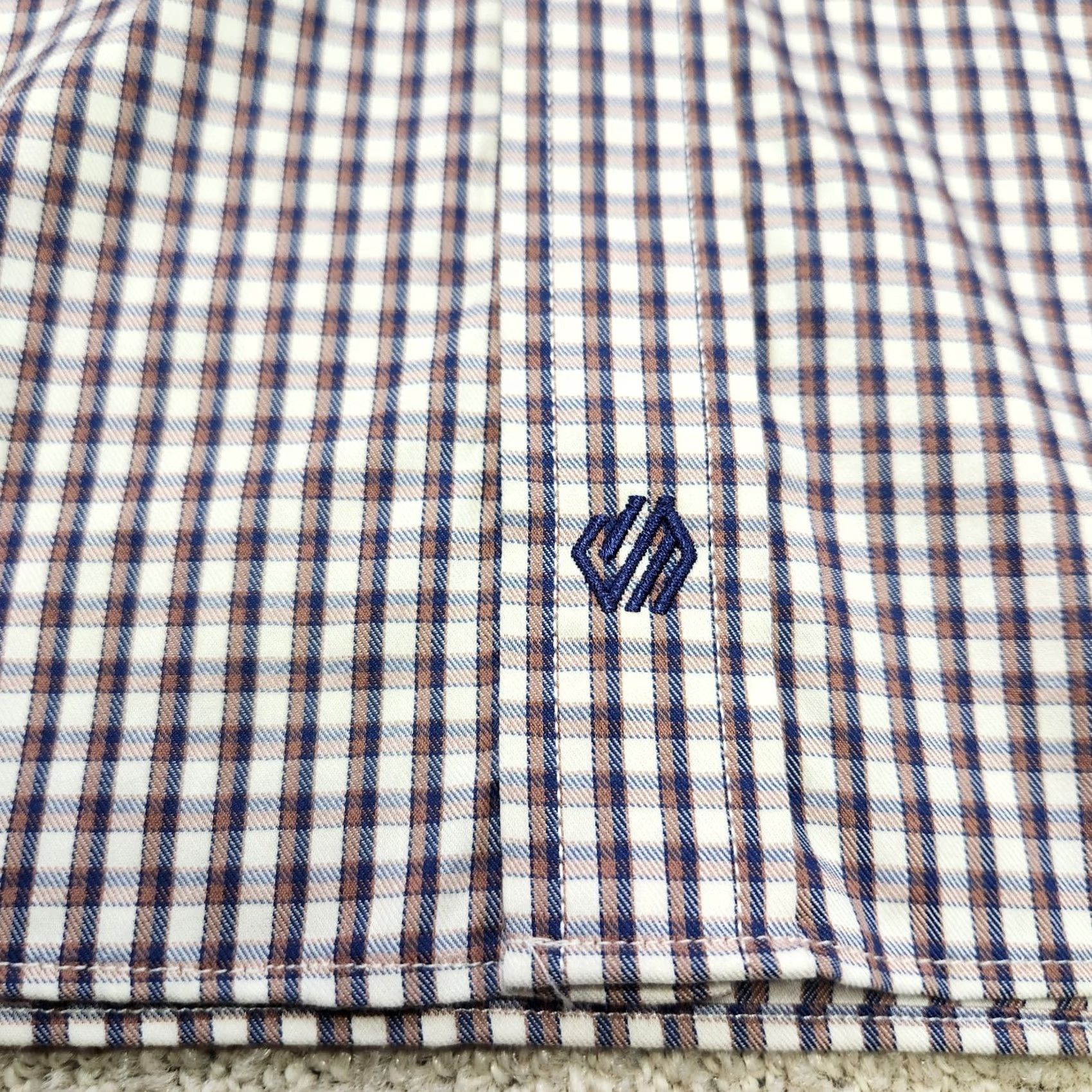 Johnston & Murphy Johnston And Murphy Shirt Men XL Performance Button Gingham Check Flip Cuff Multicolor Size US XL / EU 56 / 4 - 4 Thumbnail