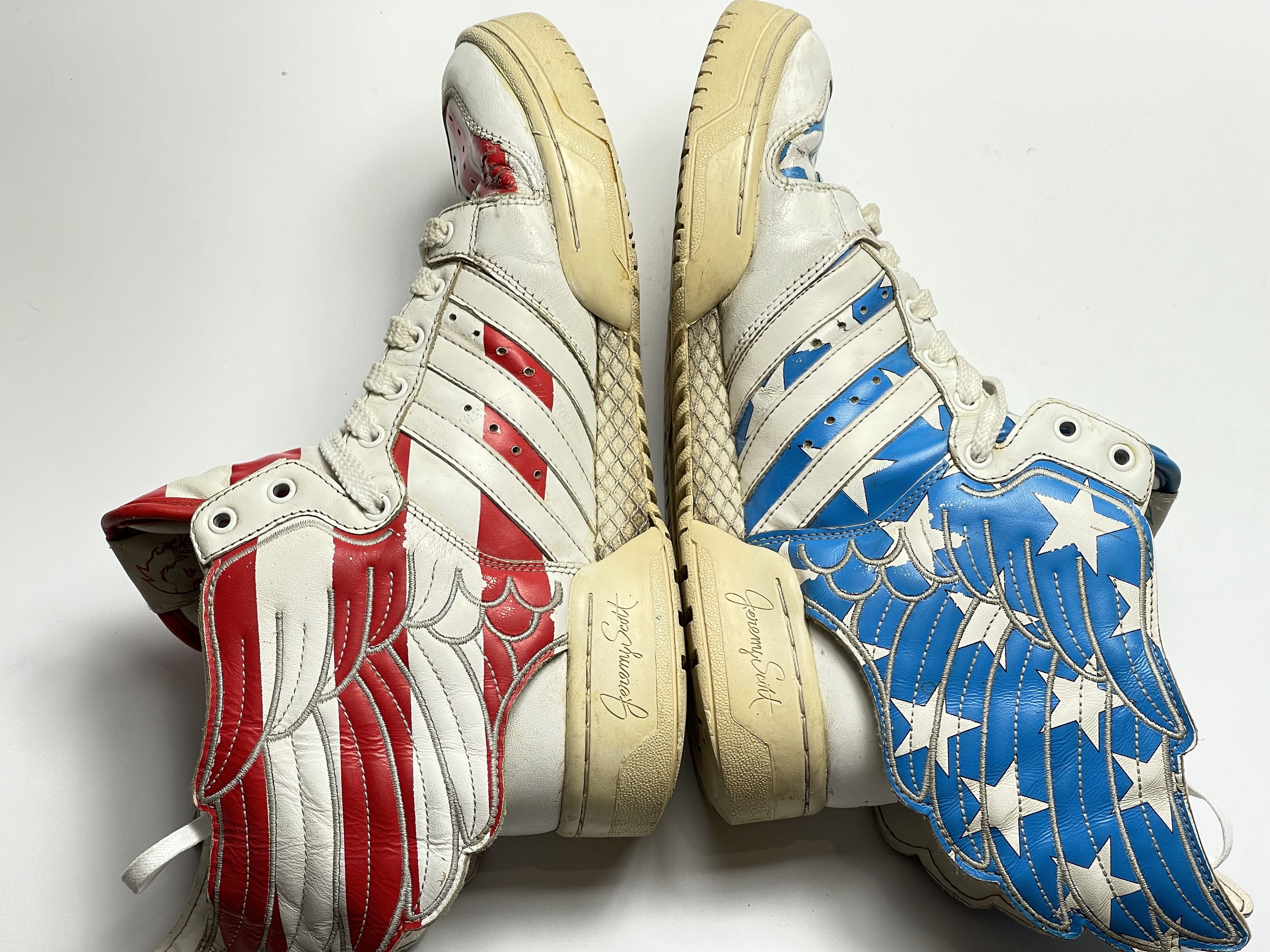 Adidas × Jeremy Scott Adidas Jeremy Scott Wings 2.0 FLAG Stars and Stripes V24619 Size US 7.5 / EU 40-41 - 15 Thumbnail
