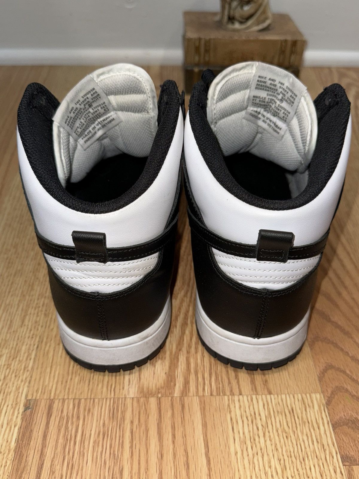 Nike Nike Dunk Hi Retro Black & White Size US 11 / EU 44 - 3 Thumbnail