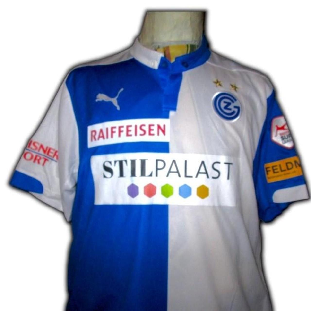 Puma Match Worn Grasshopper Club Zurich 2013 2014 Shirt Jersey Size US XL / EU 56 / 4 - 4 Thumbnail