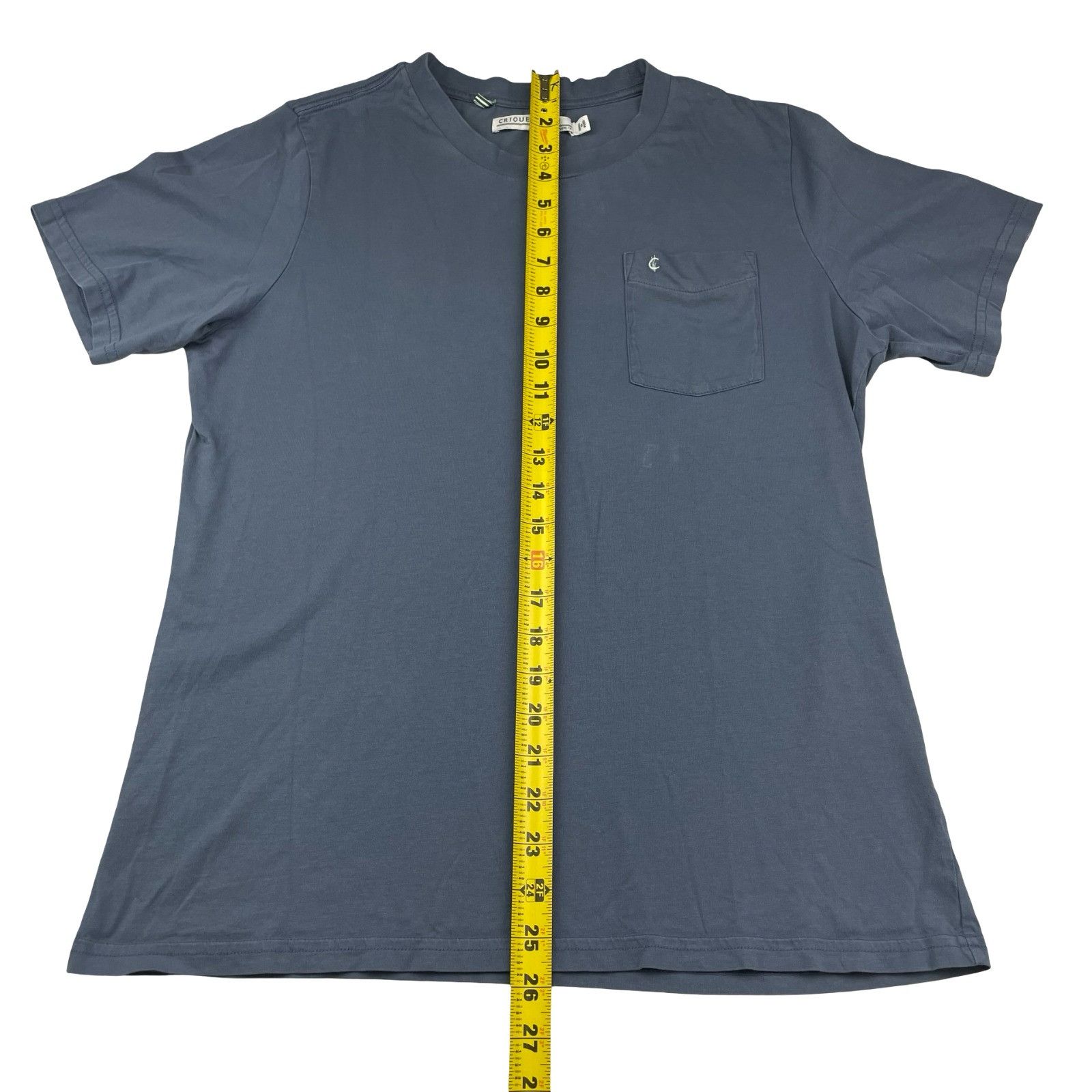 Criquet Criquet Men’s 100% Pima Cotton S/S Pocket T-Shirt Blue • Med Size US M / EU 48-50 / 2 - 6 Thumbnail