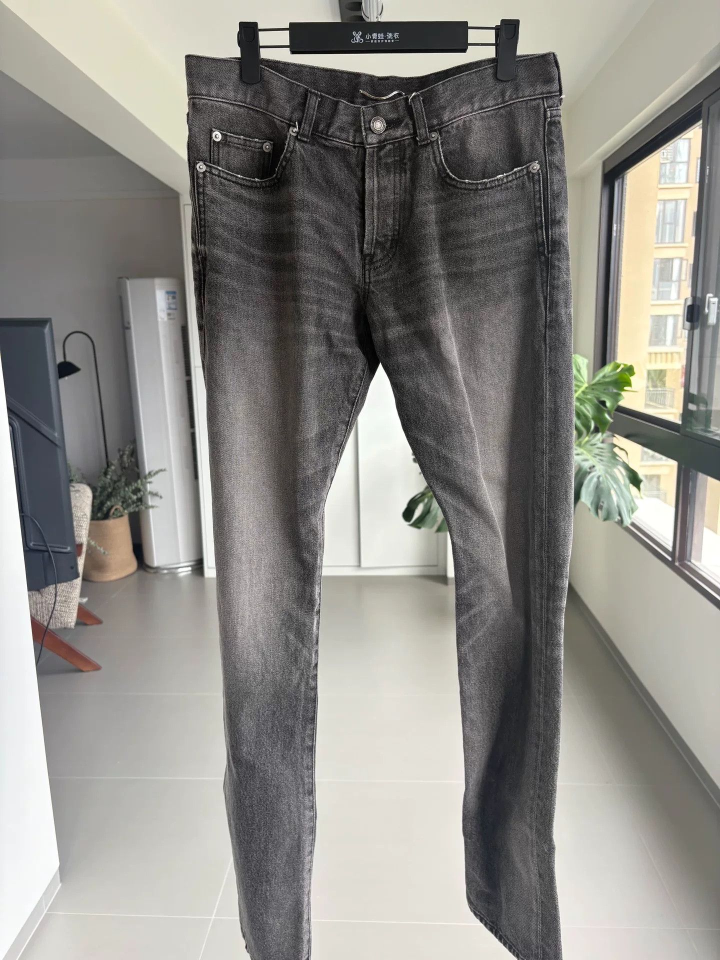 Saint Laurent Paris Saint Laurent Gray Denim Trousers 30 Size Size US 30 / EU 46 - 1 Thumbnail