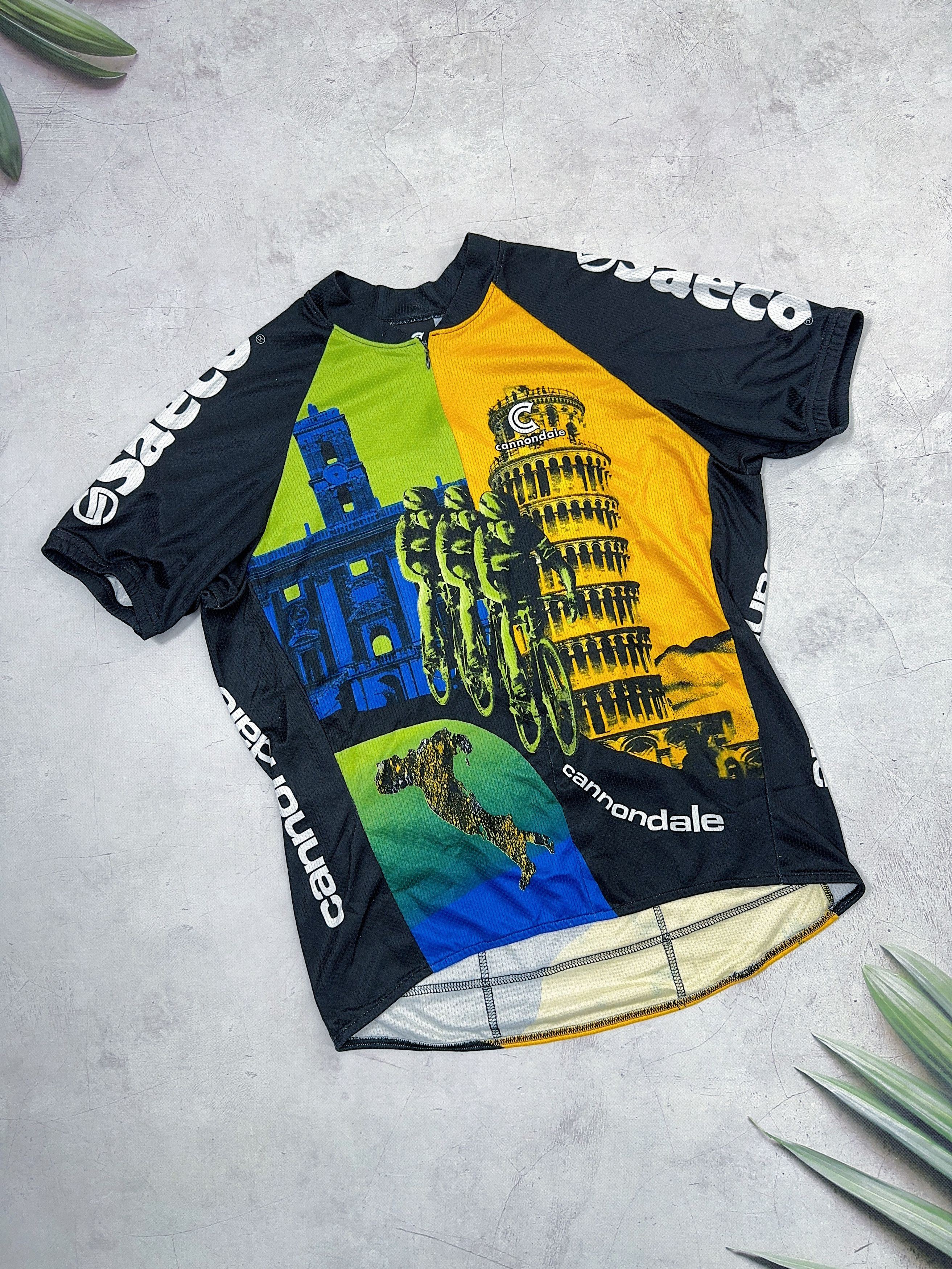 Vintage Vintage Cannondale Cycling Jersey Roma Italy Saeco Size US L / EU 52-54 / 3 - 1 Thumbnail