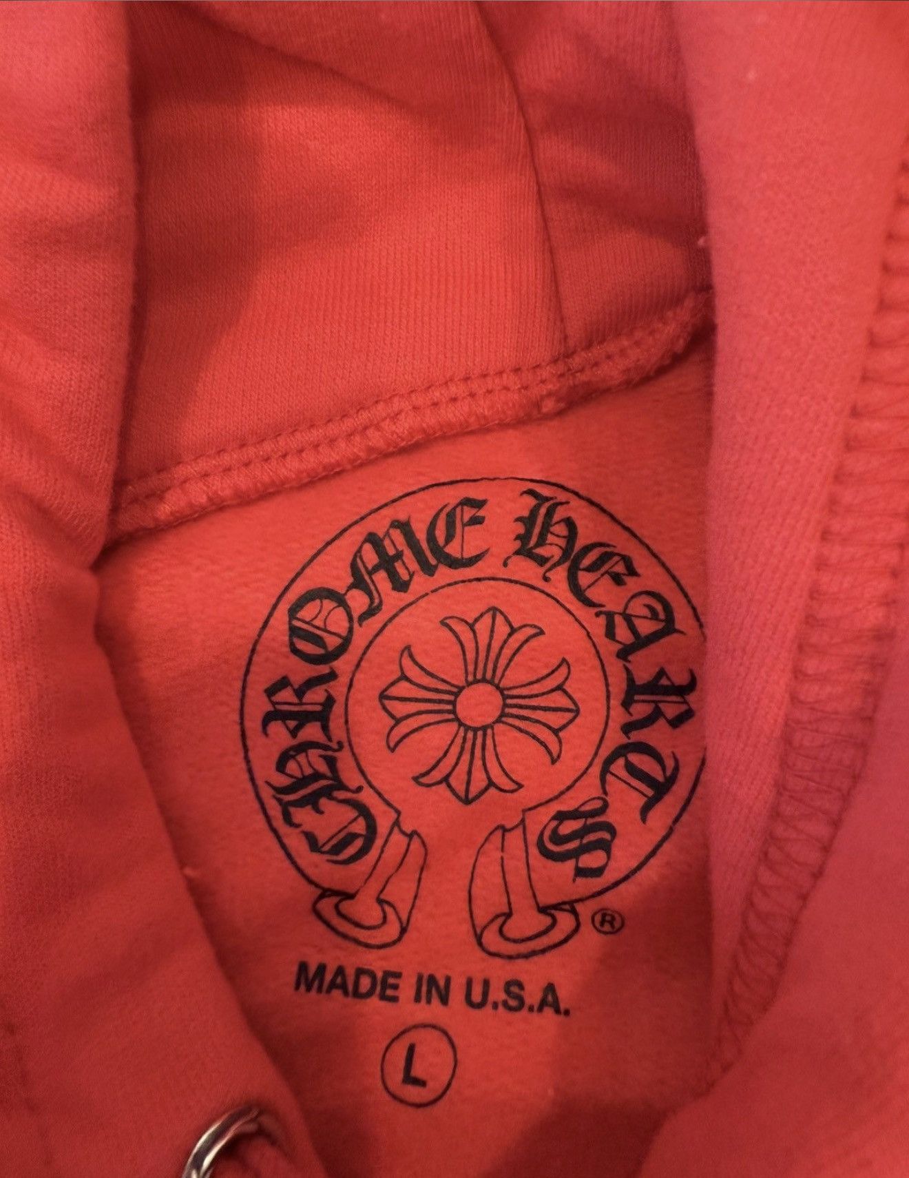 Chrome Hearts Chrome Hearts Red “Scroll” Hoodie Size US L / EU 52-54 / 3 - 4 Thumbnail