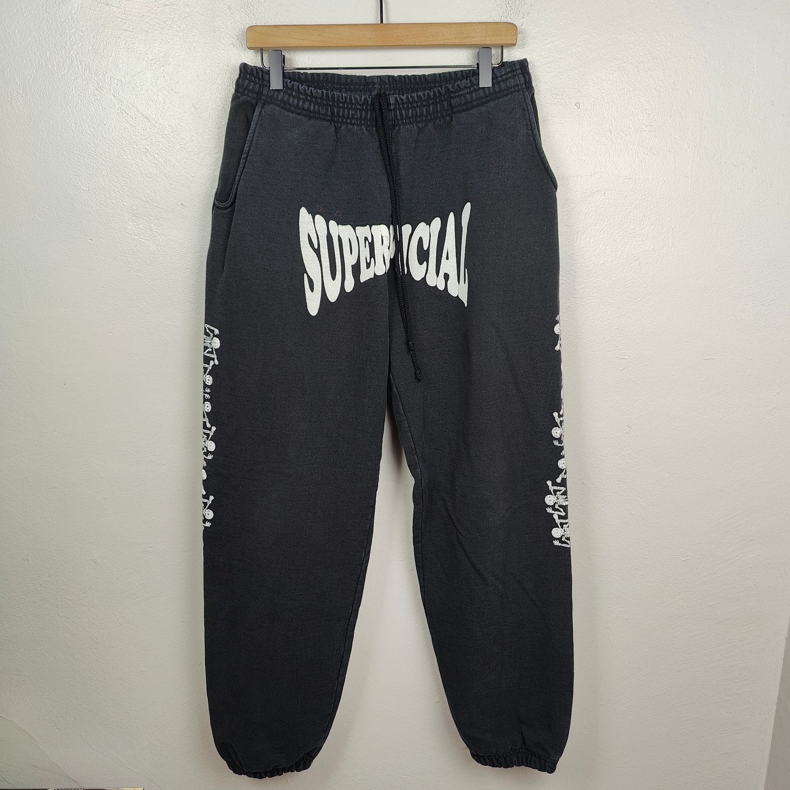 Superficial Sweatpants Mens Large Black Los Angeles Joggers