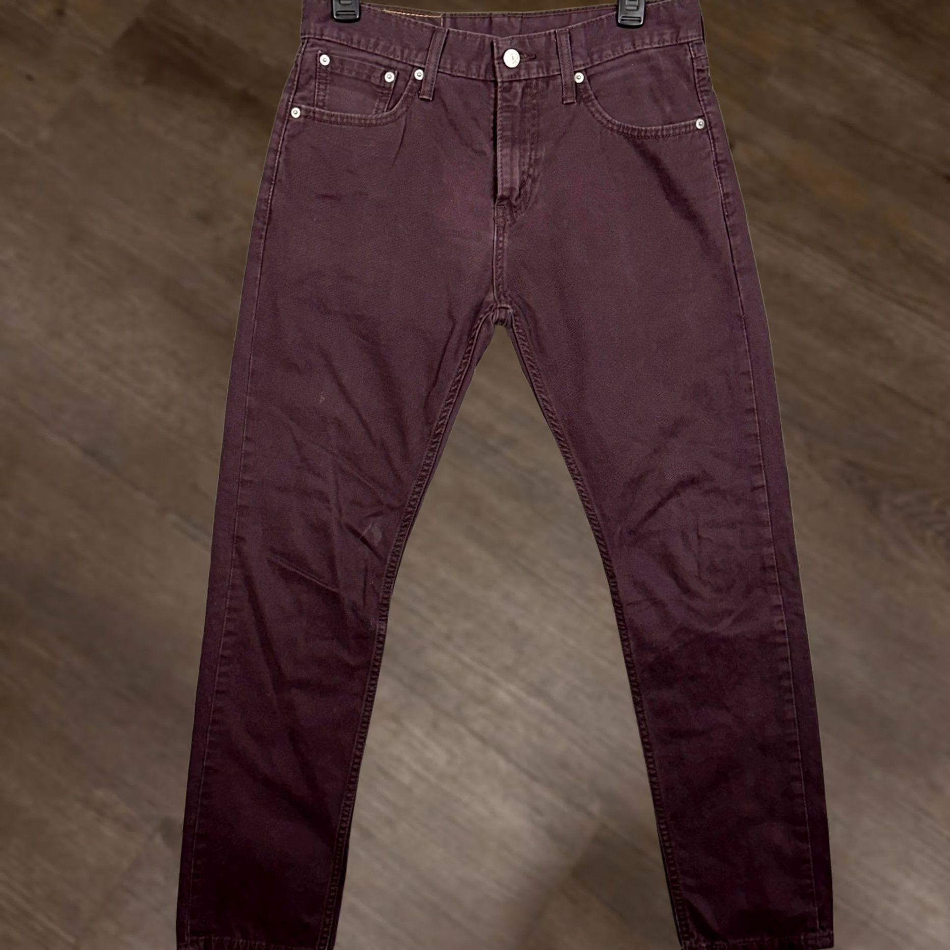 Levi's Levi's 508 Jeans Mens 29X30 Purple Tapered Regular Denim 5-Pocket Zip Pocket Levi's 508 Mens Purple Jeans Size US 29 - 1 Thumbnail