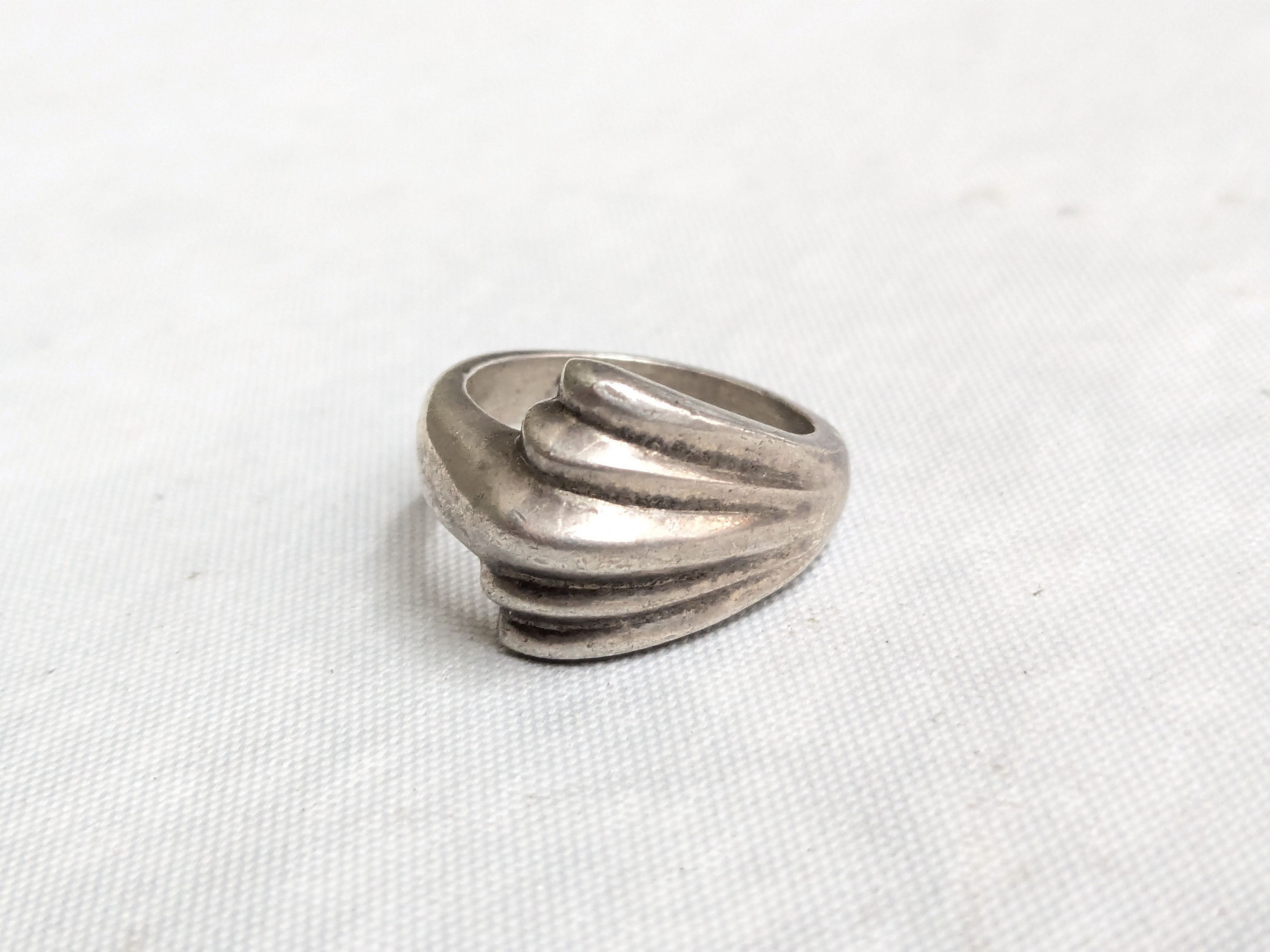 Jewelry Vintage Sterling Silver Taxco Ring Wing Abstract Modernist Size ONE SIZE - 2 Thumbnail