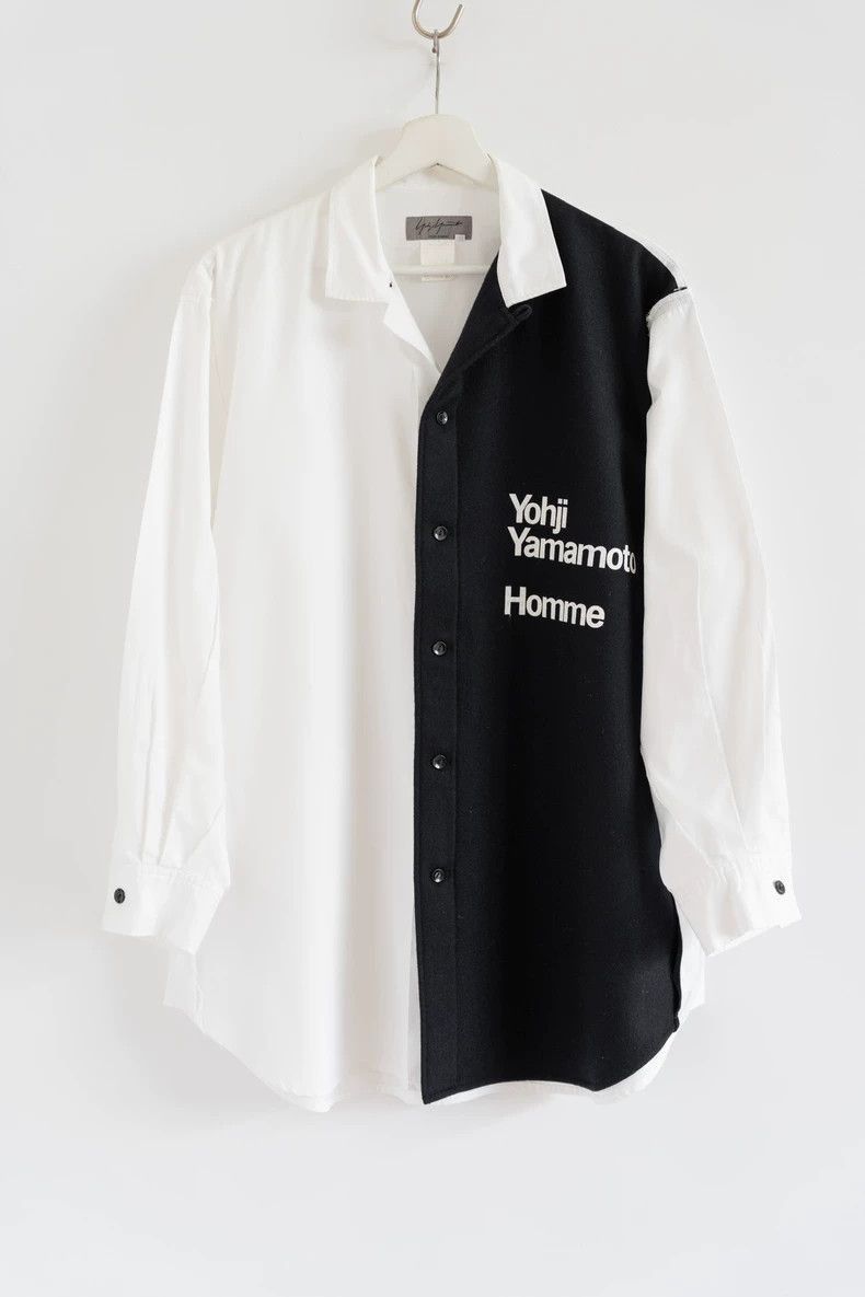 Yohji Yamamoto Yohji Yamamoto Yohji Yamamoto Black White Panel Shirt Size US M / EU 48-50 / 2 - 1 Thumbnail