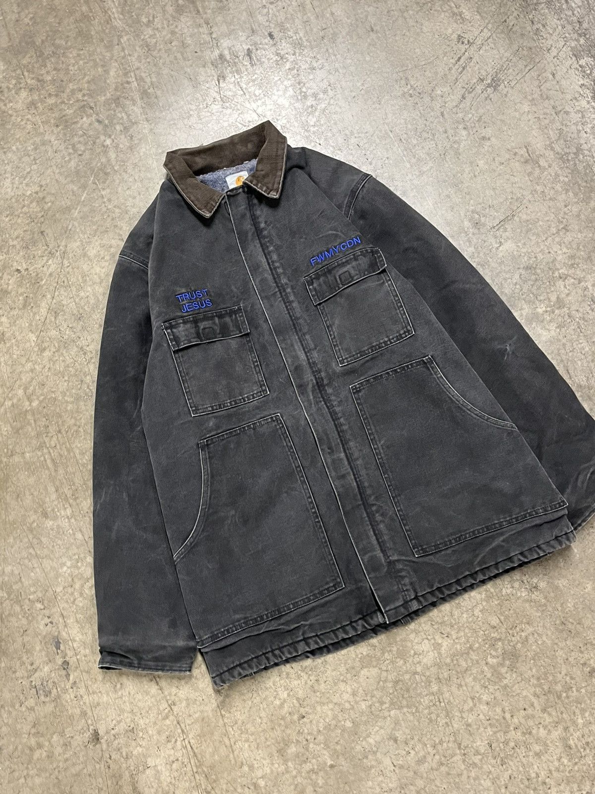 Carhartt × Vintage Carhartt vintage Jesus embroidered jacket streetwear hype Size US XL / EU 56 / 4 - 3 Thumbnail