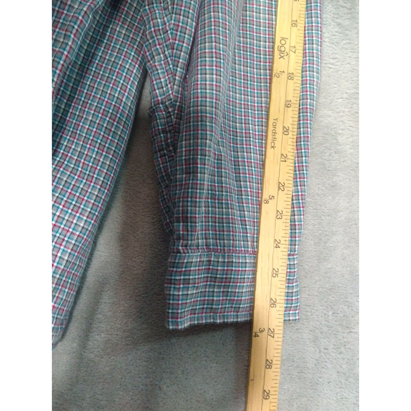 Carbon2Cobalt Shirt Carbon 2 Cobalt Mens 2XL Gray Plaid Flannel Long Sleeve Pocket Lined Size US XXL / EU 58 / 5 - 6 Thumbnail