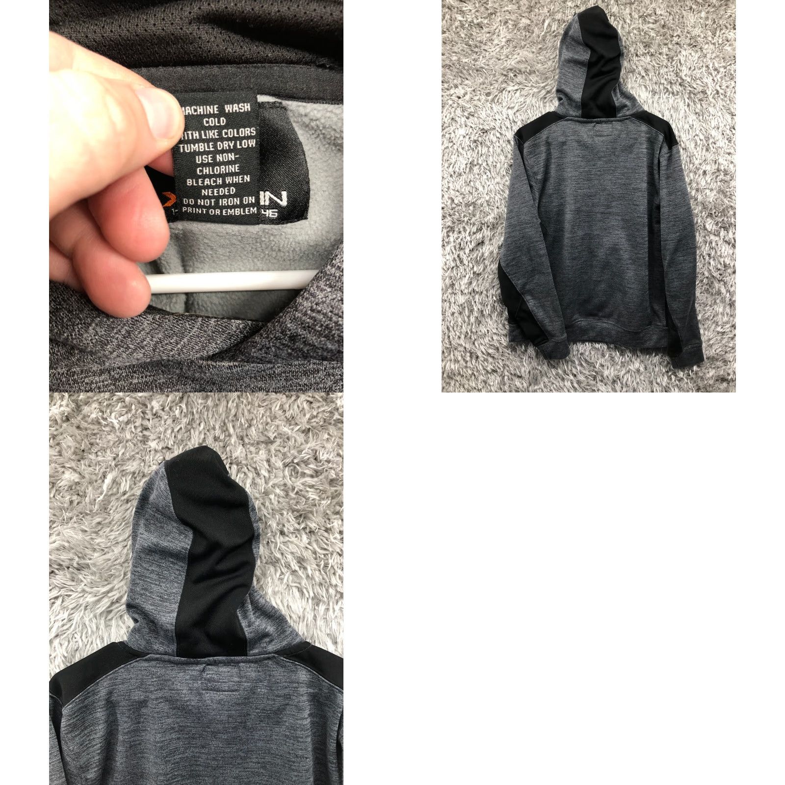 Cougar XGrain Hoodie Mens Gray Long Sleeve Pullover W Pockets Cougars Wrestling Logo Print Decade: None? Size US S / EU 44-46 / 1 - 8 Thumbnail