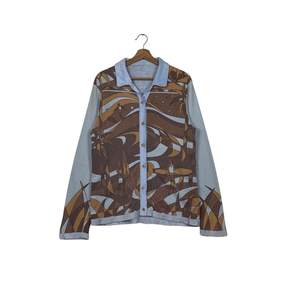 ABAHOUSE 90’s ABAHOUSE Surfing Graphics Button Shirt #2602-C117 Size US M / EU 48-50 / 2 - 1 Thumbnail