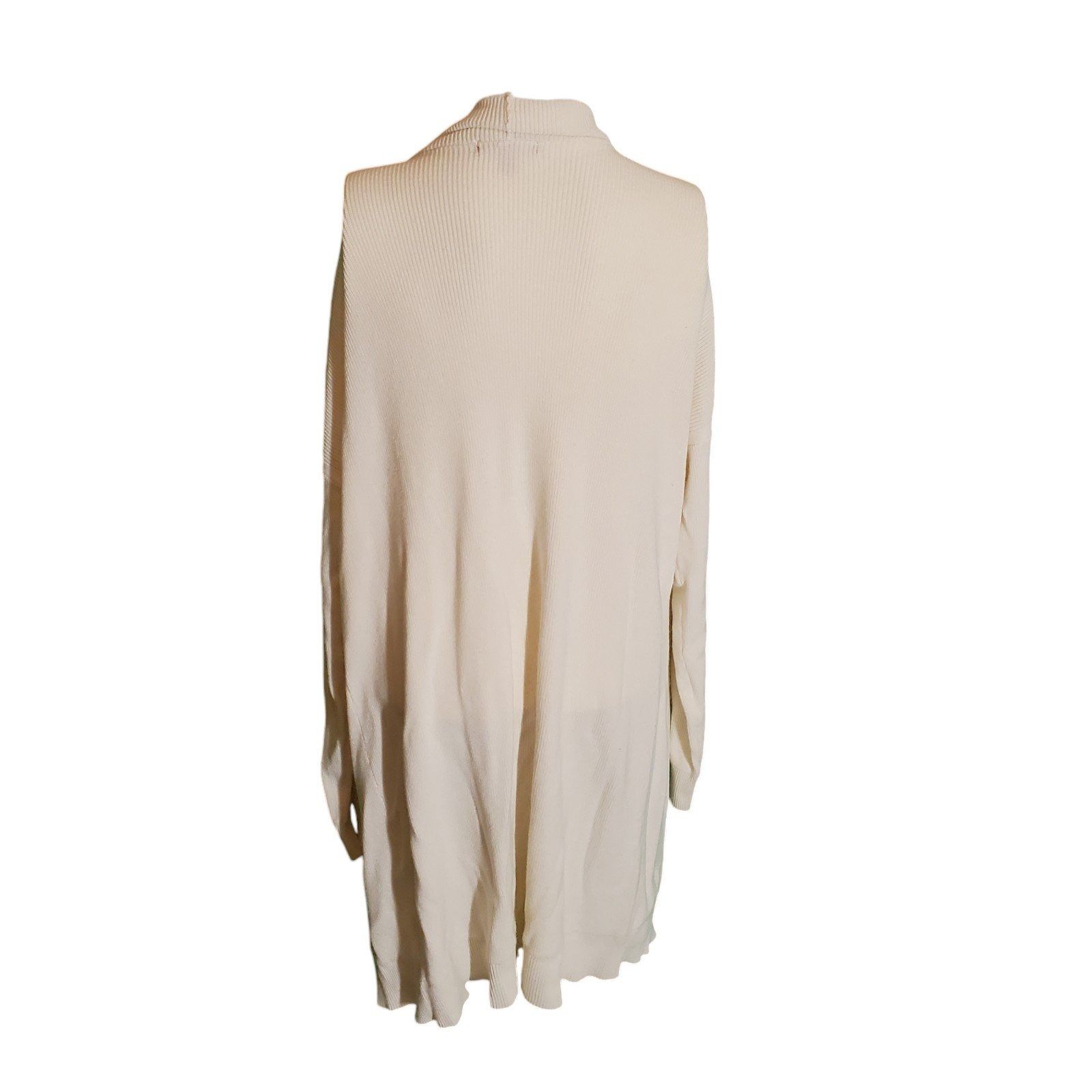 Guess Guess Rib Knit Cardigan Open Front Shawl Collar Tunic Sweate Size XL / US 12-14 / IT 48-50 - 3 Thumbnail