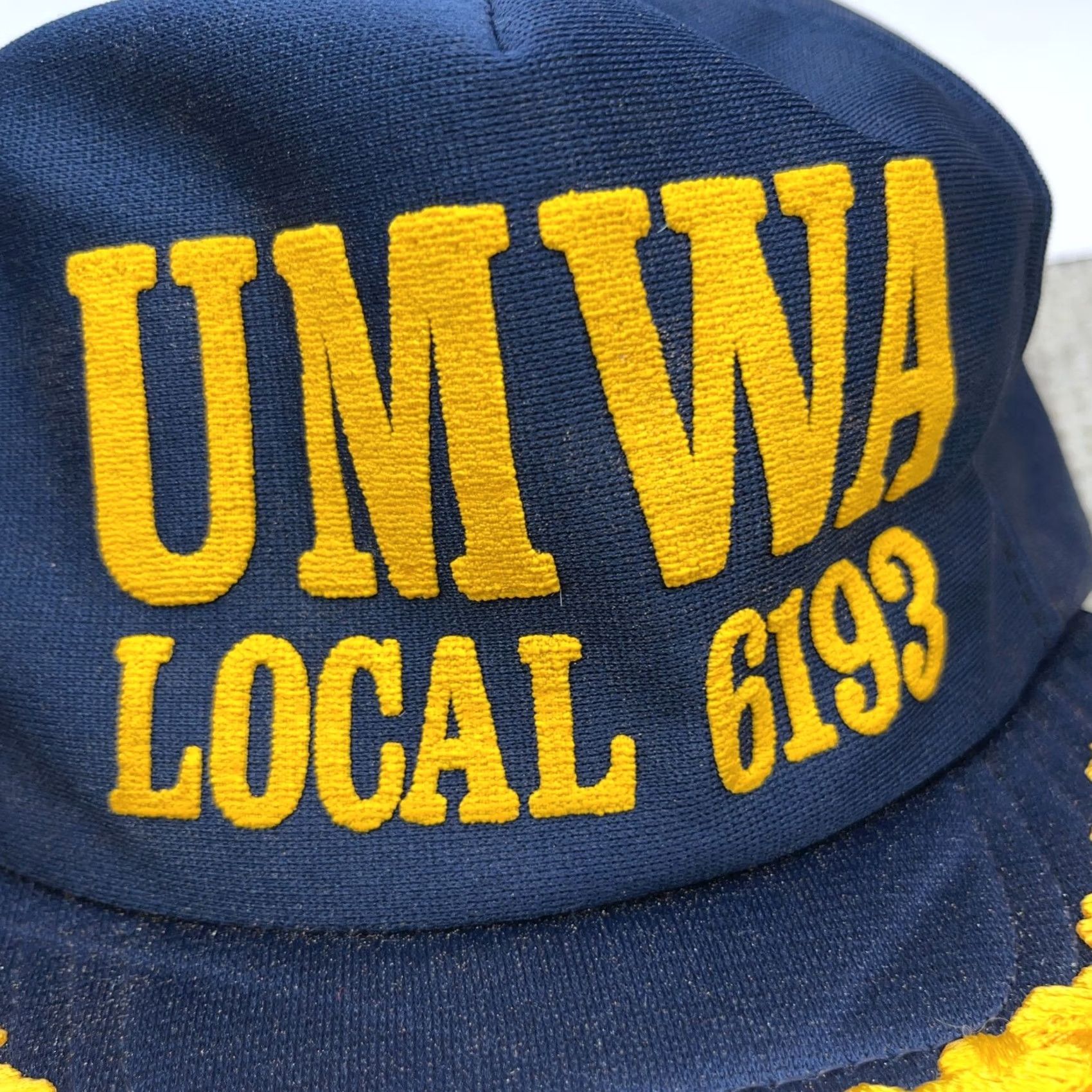 Vintage Vintage UMWA Trucker Hat Cap Mine Coal Mining Union Leafs Puffy 80s Made In USA Size ONE SIZE - 3 Thumbnail