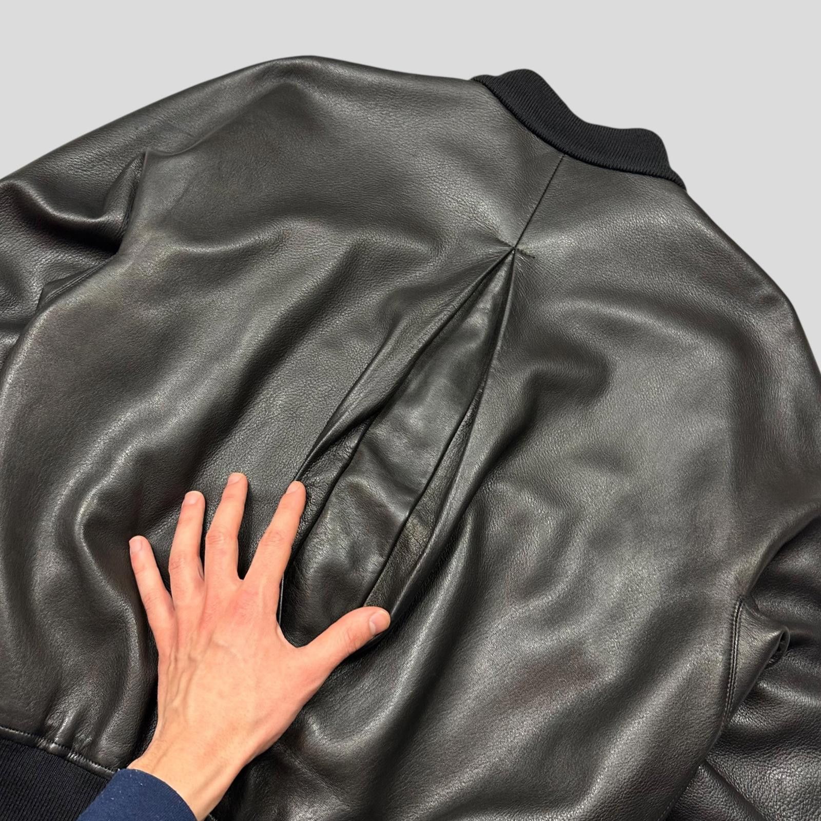 Gucci Gucci by Tom Ford FW03 Leather Silk Pleat Flight Jacket M/L Size US M / EU 48-50 / 2 - 3 Thumbnail