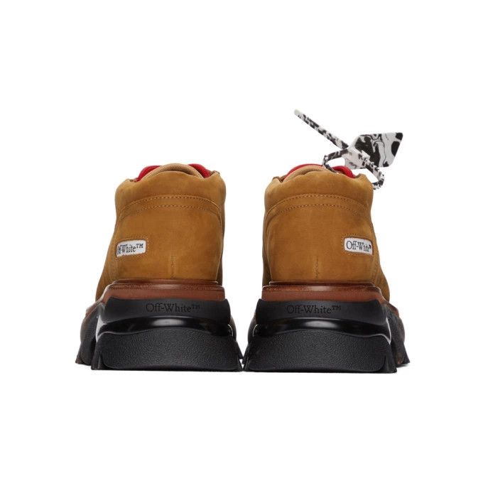 Off-White o1y0225 Logo Ankle Boots in Brown Size US 7 / EU 40 - 5 Thumbnail