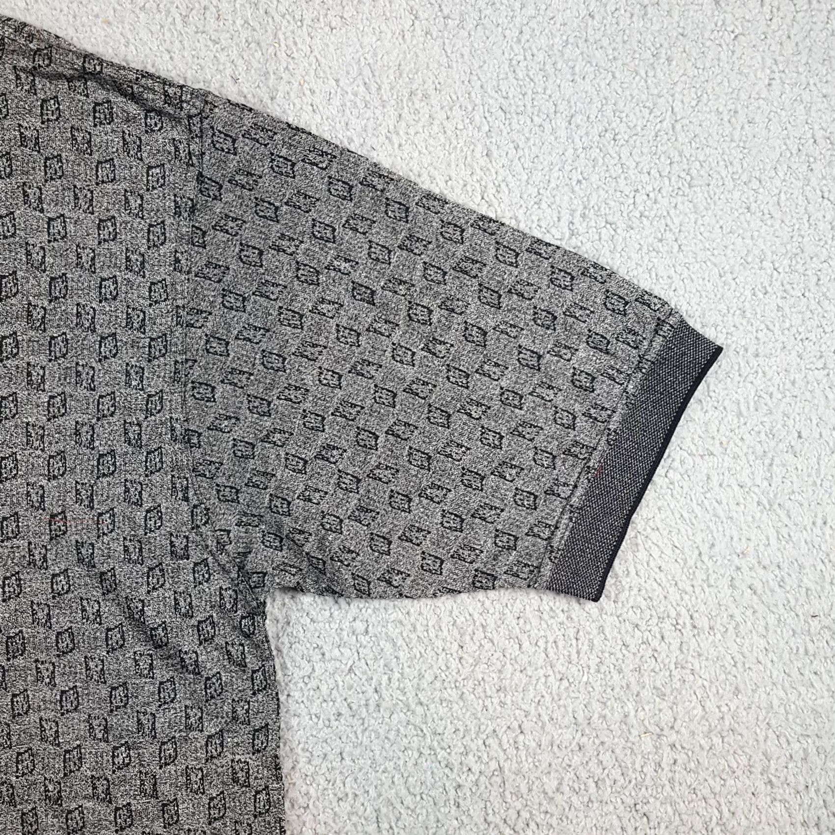 Vintage VINTAGE Sadock Polo Shirt Mens Size L Gray Diamond Argyle Preppy Oversized Button Collar Golf Shirt 90s Size US L / EU 52-54 / 3 - 4 Thumbnail