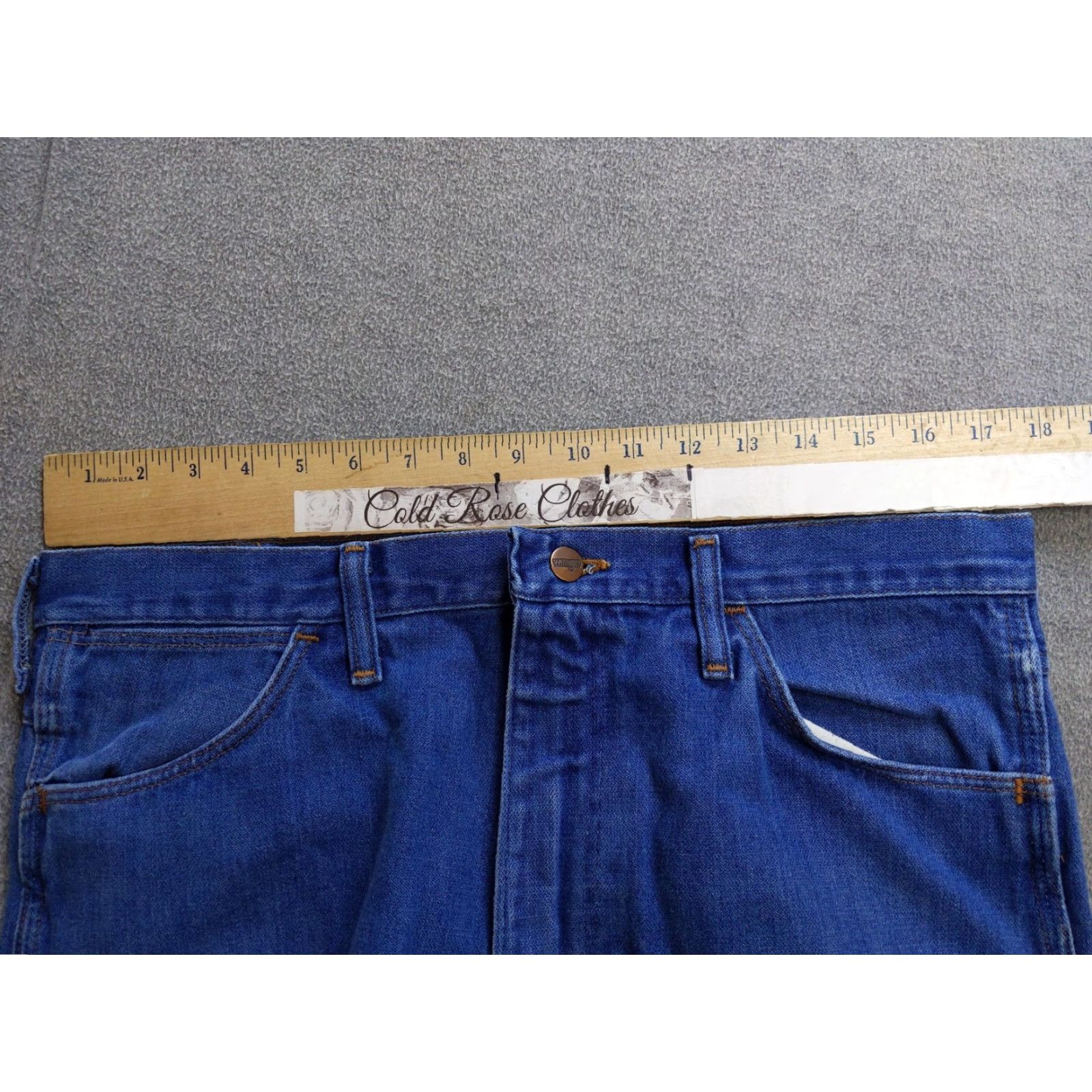 Wrangler VINTAGE Wrangler Jeans Mens 36x34 Blue 945 Flare Made In USA 90s Retro Size US 36 / EU 52 - 7 Thumbnail