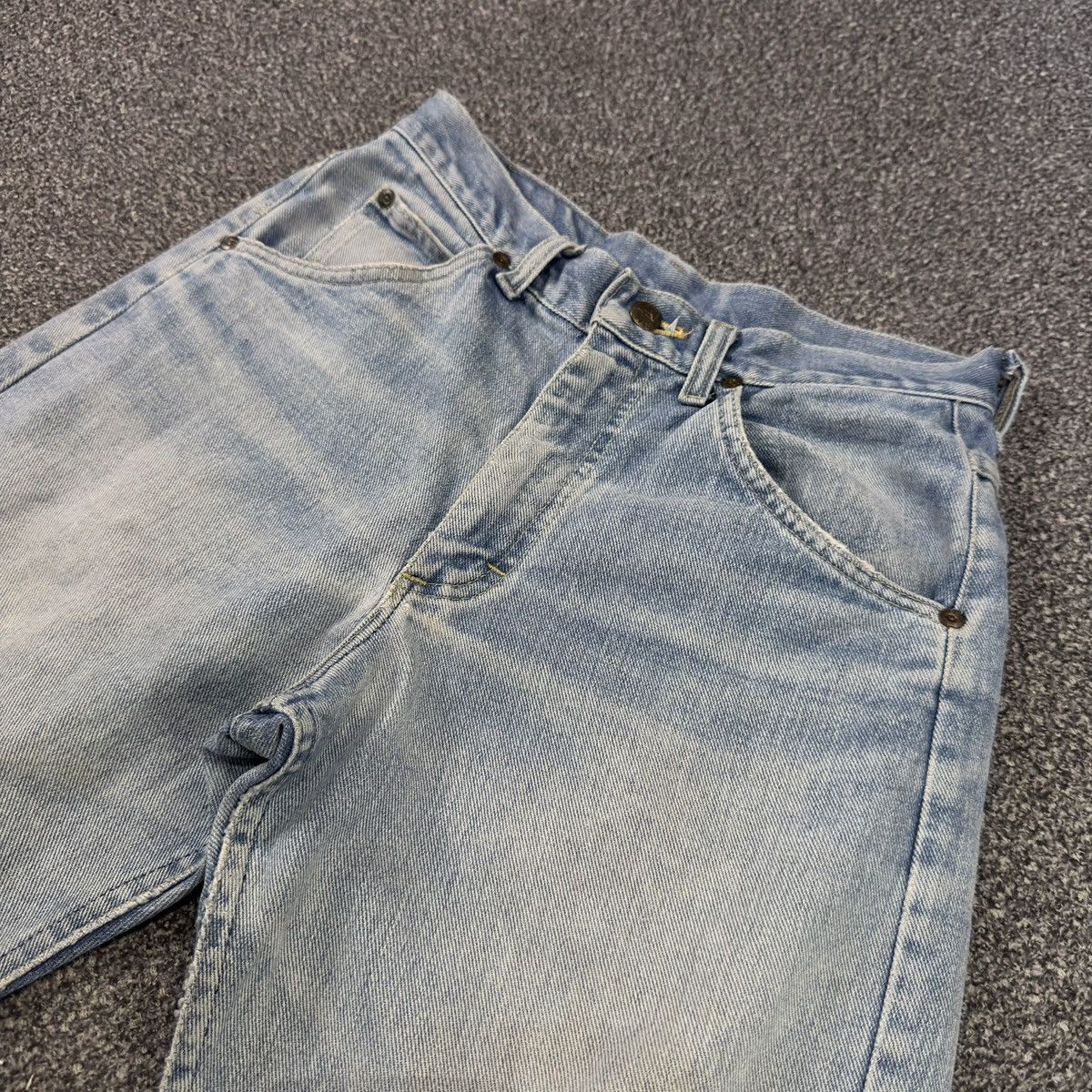 Vintage 🇺🇸 Early 80s Lee Distressed Faded Wash Aging Denim Made Usa Size US 30 / EU 46 - 3 Thumbnail