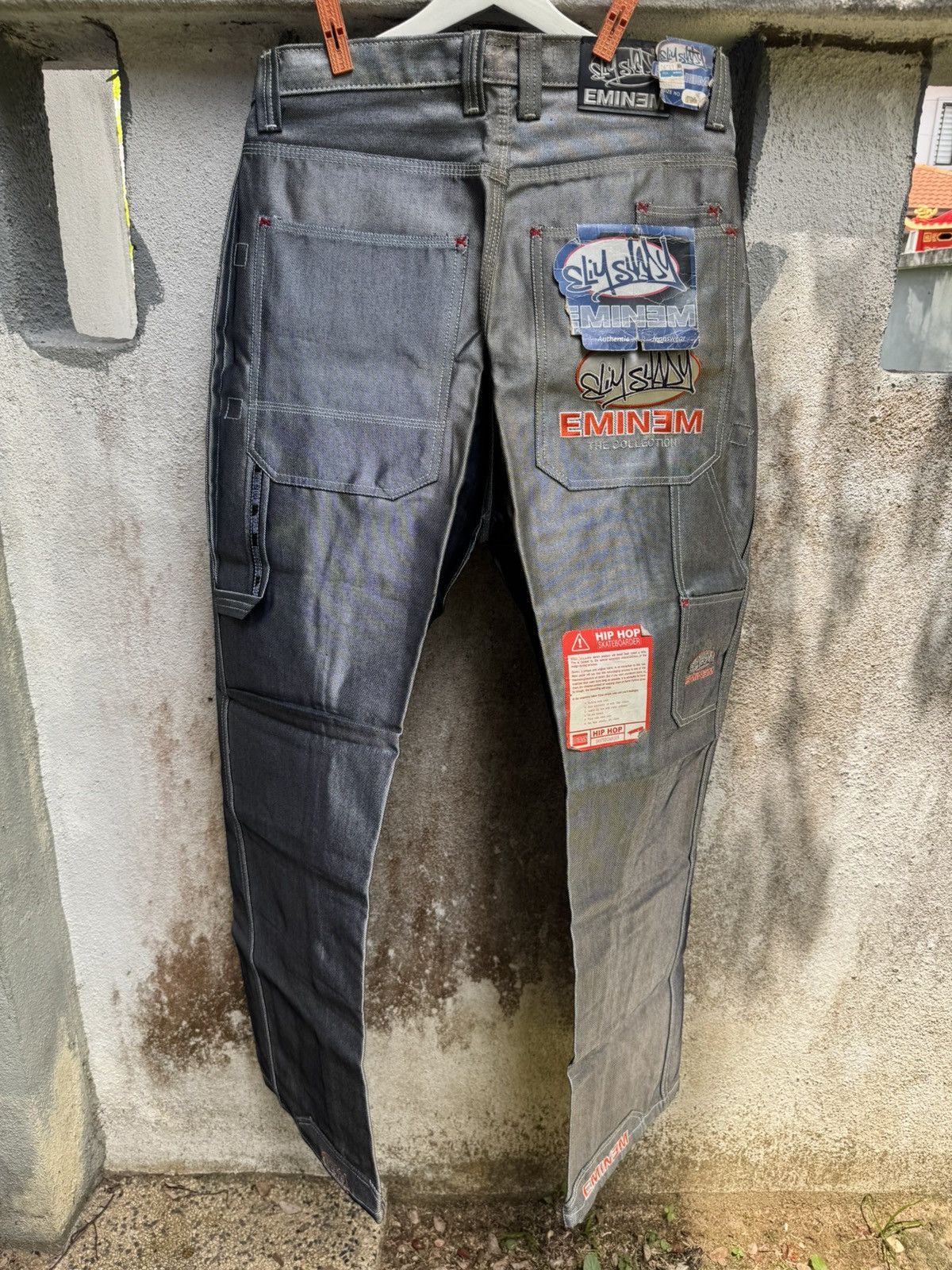 Eminem × Vintage VERY RARE🔥Vintage EMINEM HIPHOP BAGGY FLARE PANTS BOSS02 Size US 34 / EU 50 - 1 Thumbnail