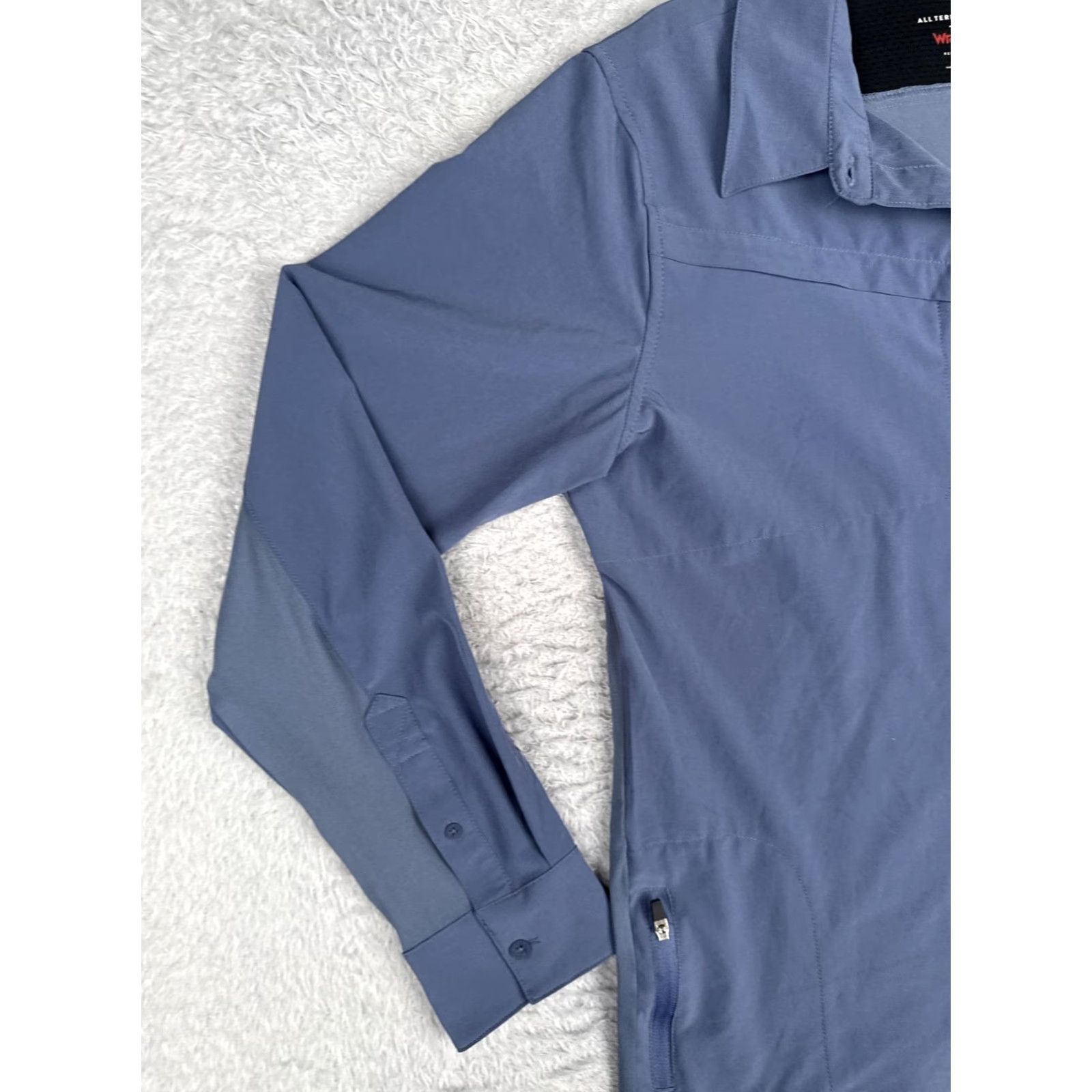 Wrangler Wrangler Shirt Womens Large Blue Long Sleeve Button Hiking AllTerrainGear Size L / US 10 / IT 46 - 3 Thumbnail