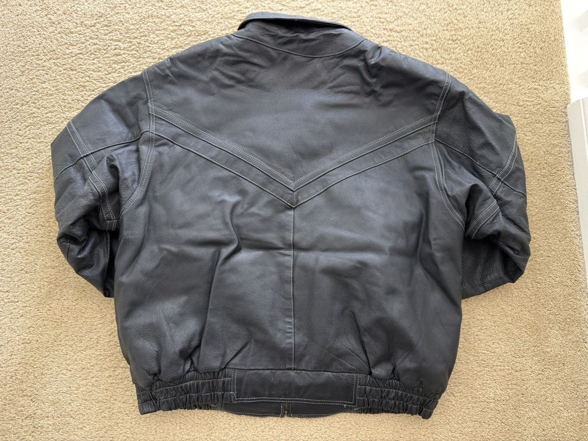 Vintage 90s Ash Creek Vintage Leather Jacket Black Size US L / EU 52-54 / 3 - 3 Thumbnail